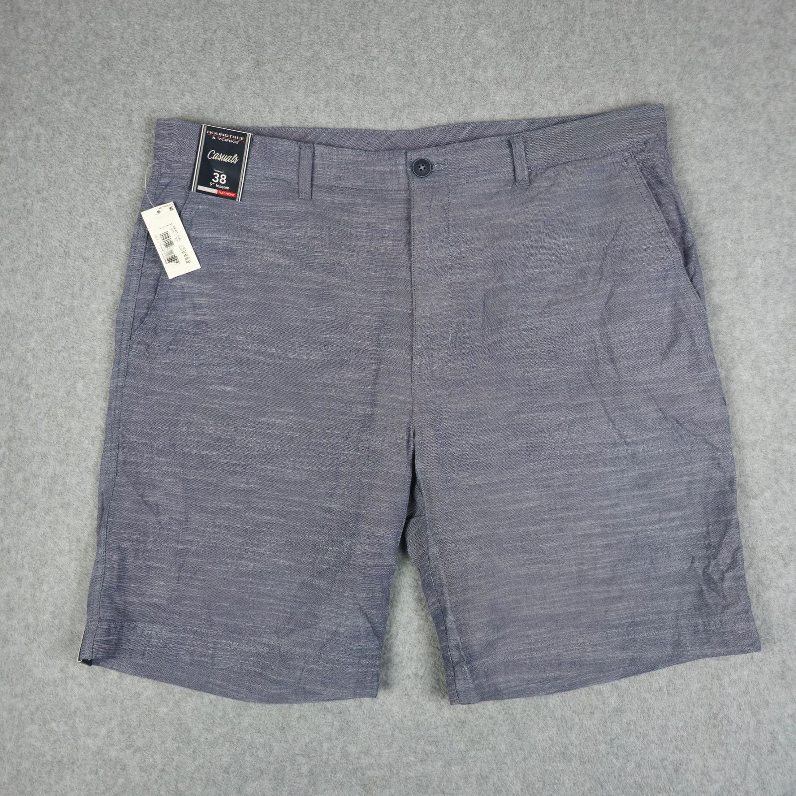 Roundtree & Yorke NWT Roundtree & Yorke 38 Gray Flat Front Chino Style Shorts Size US 38 / EU 54 - 1 Thumbnail
