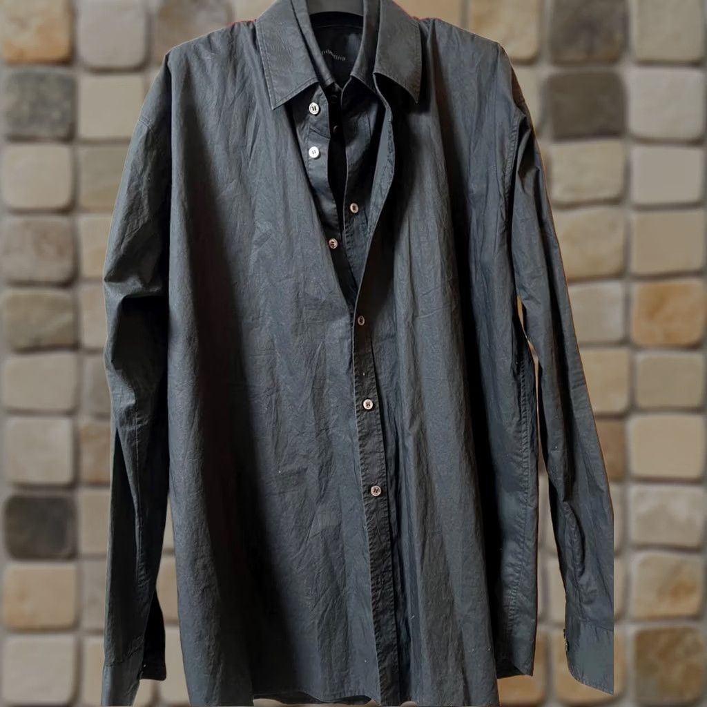 Vintage DRESSEDUNDRESSED Long Sleeve Layered Shirt Size 4 Black Cotton Men Vintage: No Size US S / EU 44-46 / 1 - 1 Thumbnail