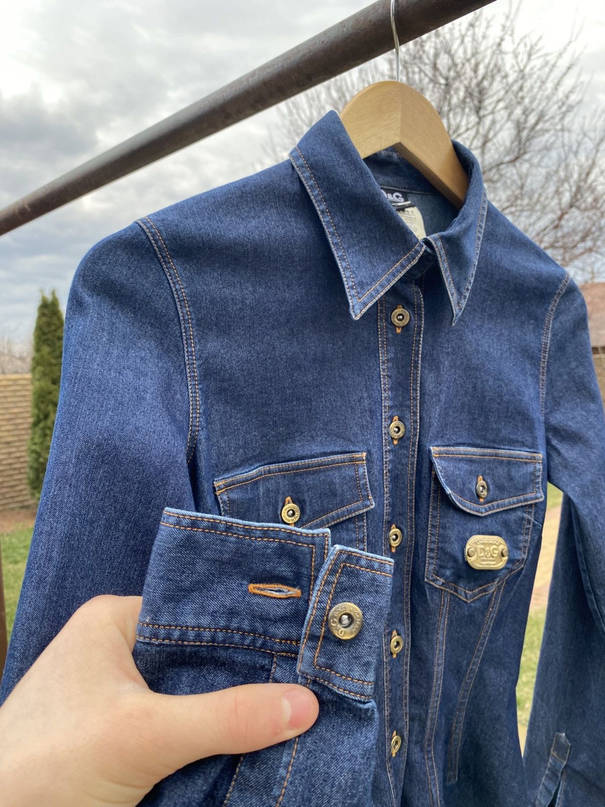 Dolce & Gabbana × Vintage Vintage D&G Women’s Denim Jacket Made in Italy Rare XS-S Size XS / US 0-2 / IT 36-38 - 9 Thumbnail