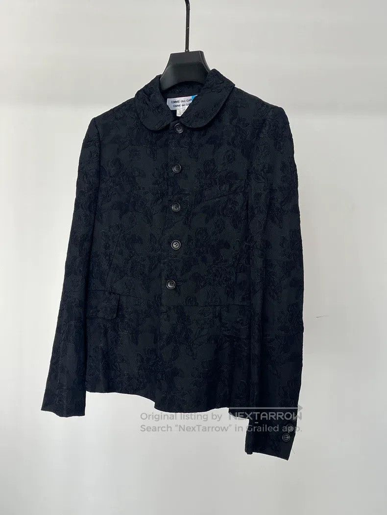 Comme des Garcons Comme des Garcons Black Textured Jacquard Jacket Size S / US 4 / IT 40 - 2 Thumbnail