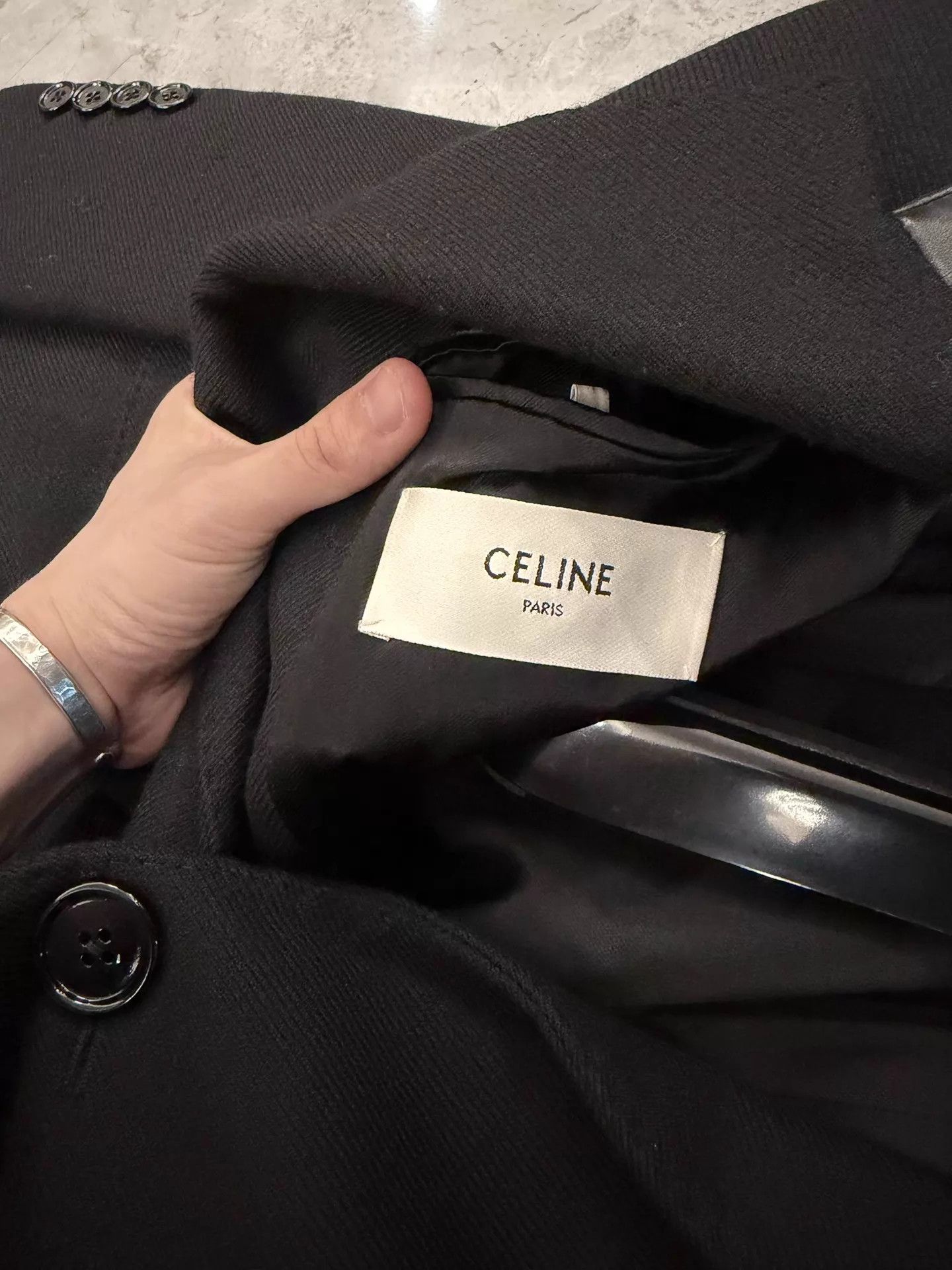 Celine Celine Hedi Slimane 19FW Wool Fur Collar Coat 48 Size US M / EU 48-50 / 2 - 6 Thumbnail