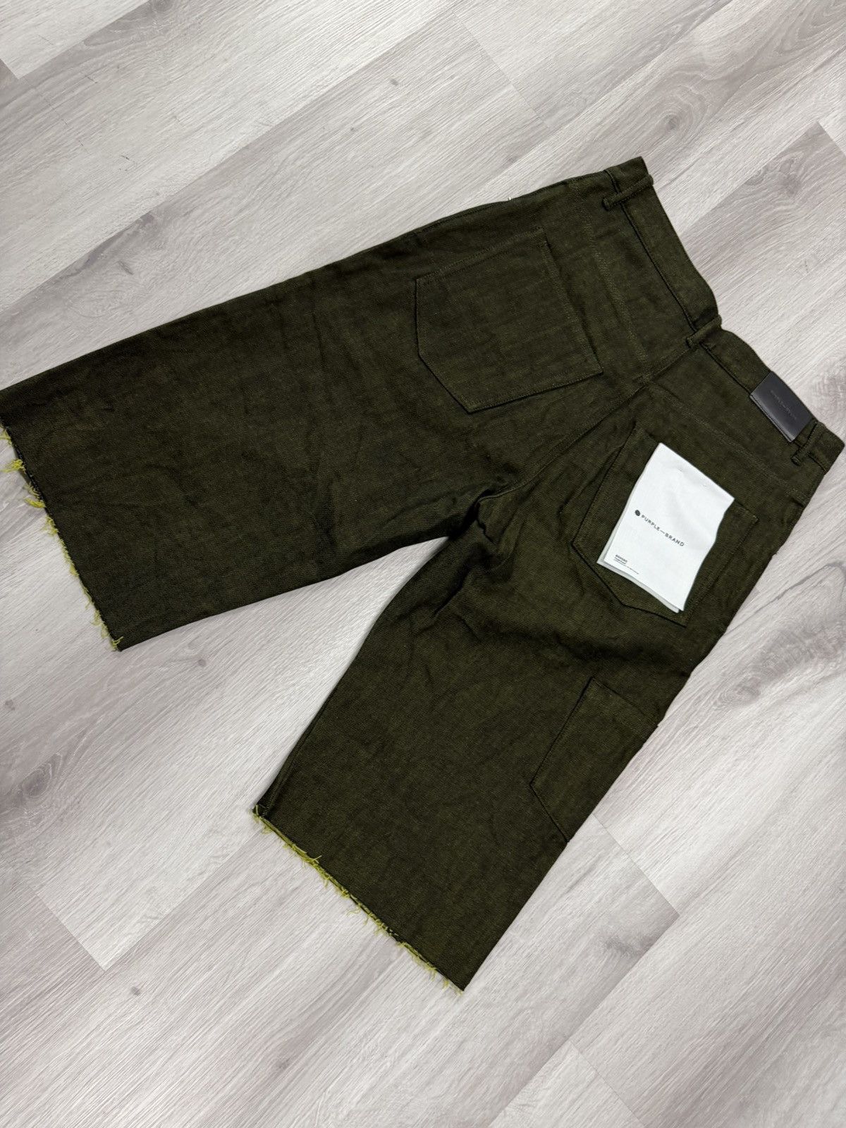 Purple Brand Purple Brand Raw Hem Cargo Shorts Olive (Size 32) Size US 32 / EU 48 - 7 Thumbnail