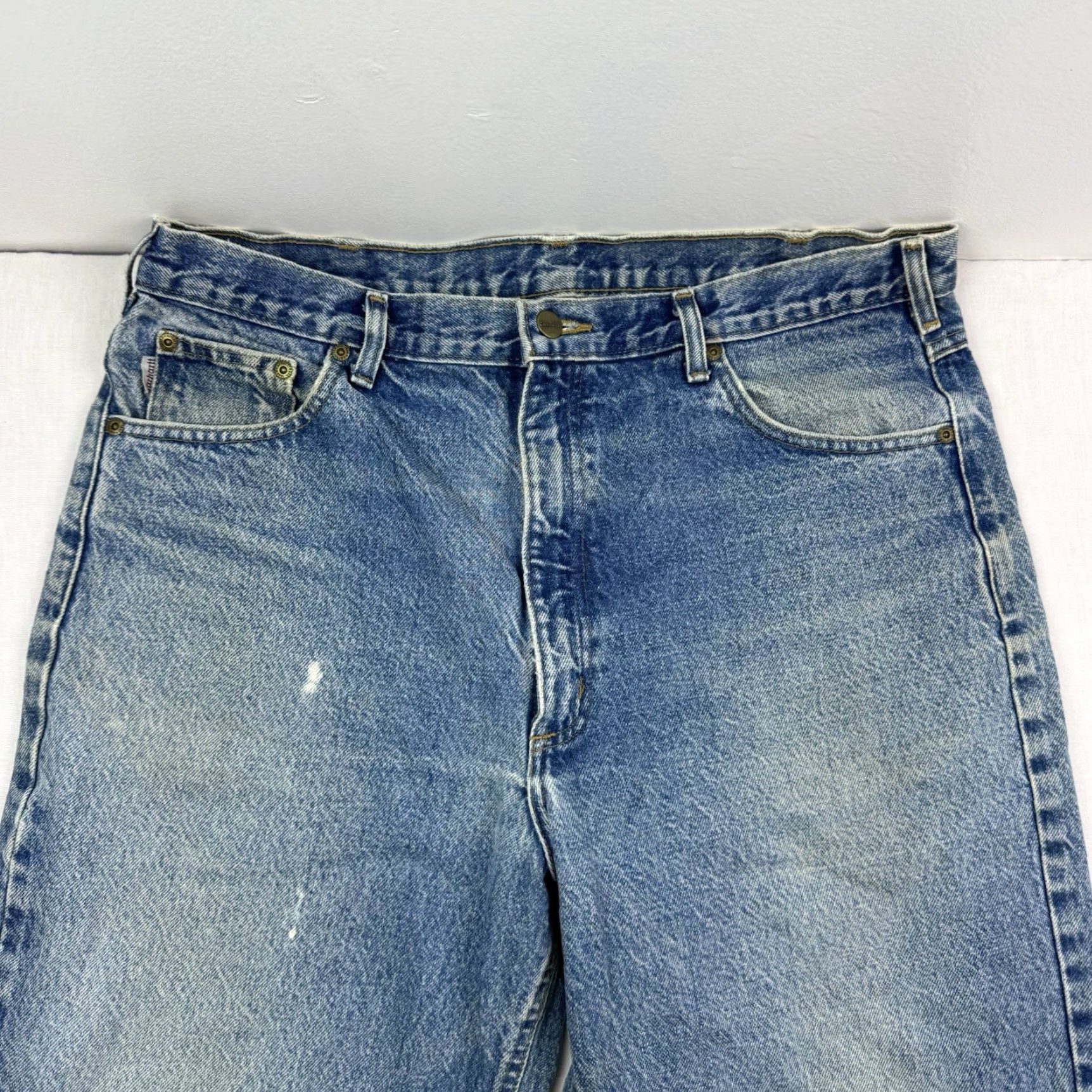 Carhartt VINTAGE Carhartt Jeans Men 38x34 Blue Grunge 90s Y2K Baggy Workwear Relaxed Straight Size US 38 / EU 54 - 2 Thumbnail