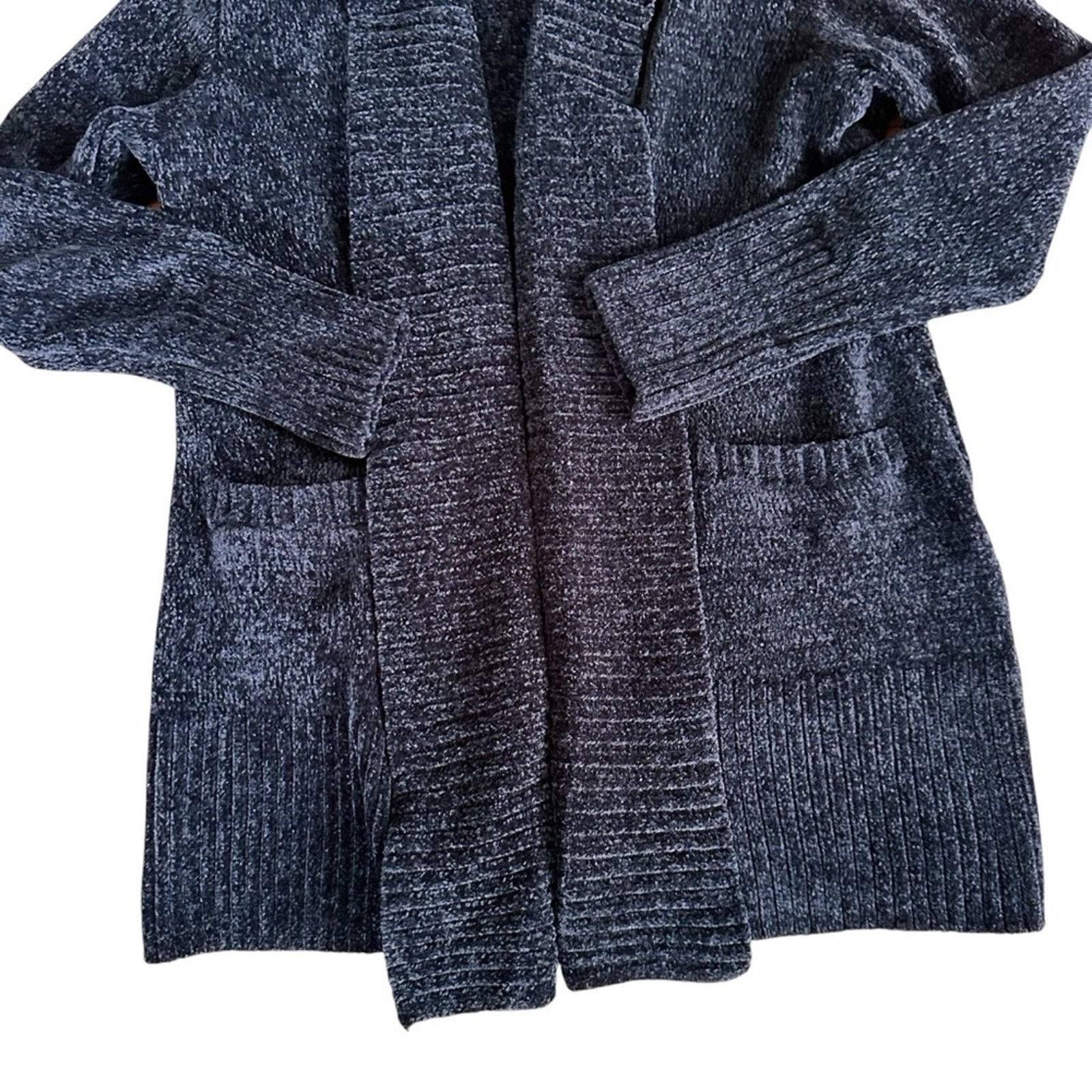 Orvis Orvis Chenille Open Front Cardigan – Black – Size XS – EUC Size XS / US 0-2 / IT 36-38 - 6 Thumbnail