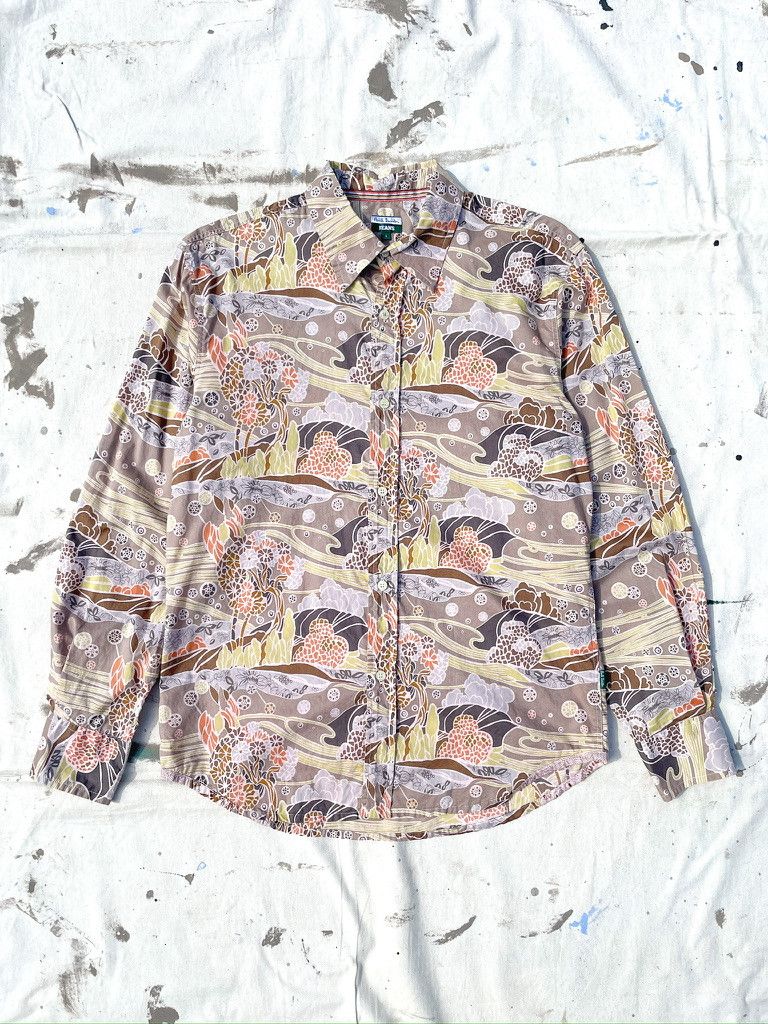 Paul Smith Jeans Green Label Abstract Buttoned Shirt