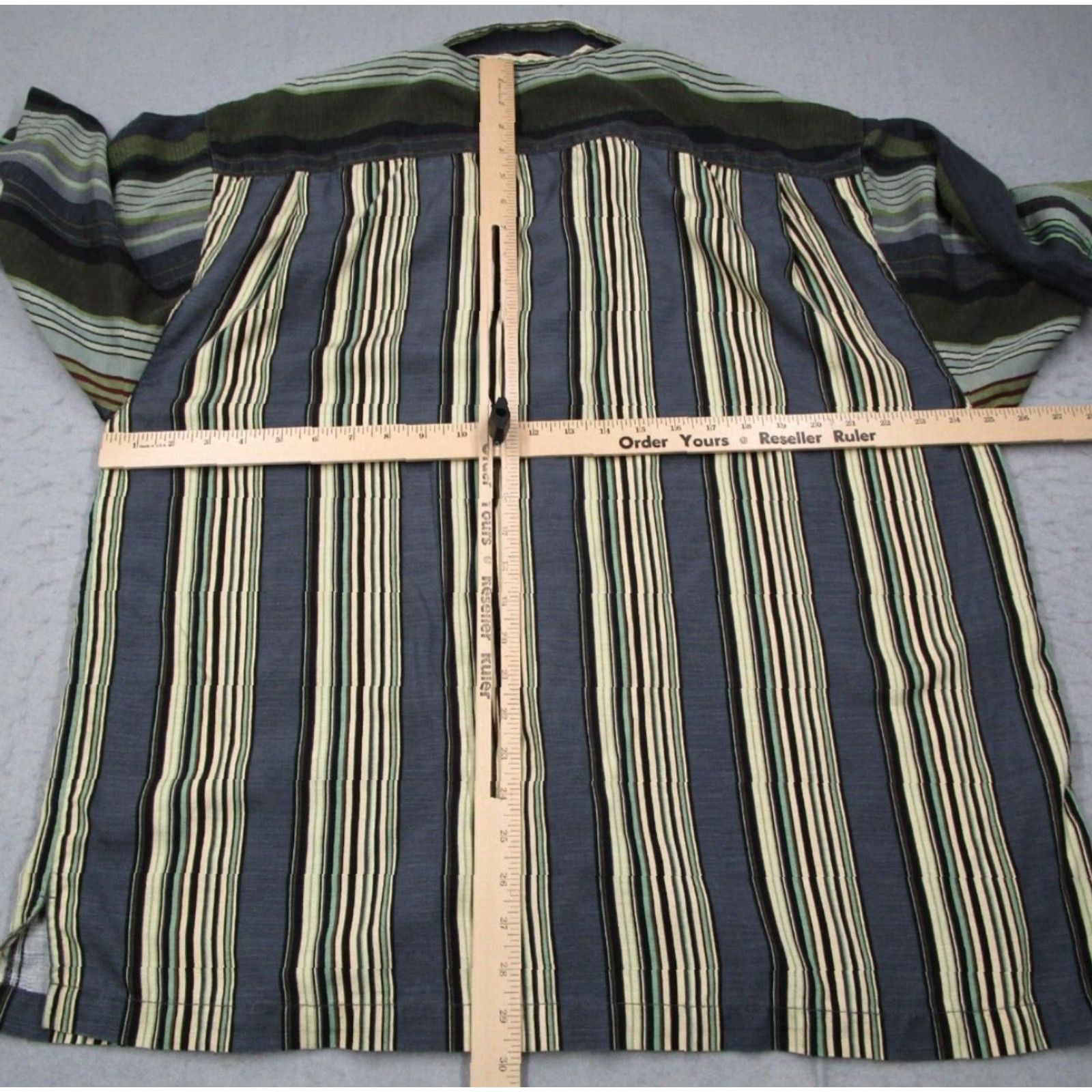 Tommy Bahama TOMMY BAHAMA Shirt Mens XL Green Striped Short Sleeve Silk Button-Up Hawaiian Size US XL / EU 56 / 4 - 5 Thumbnail