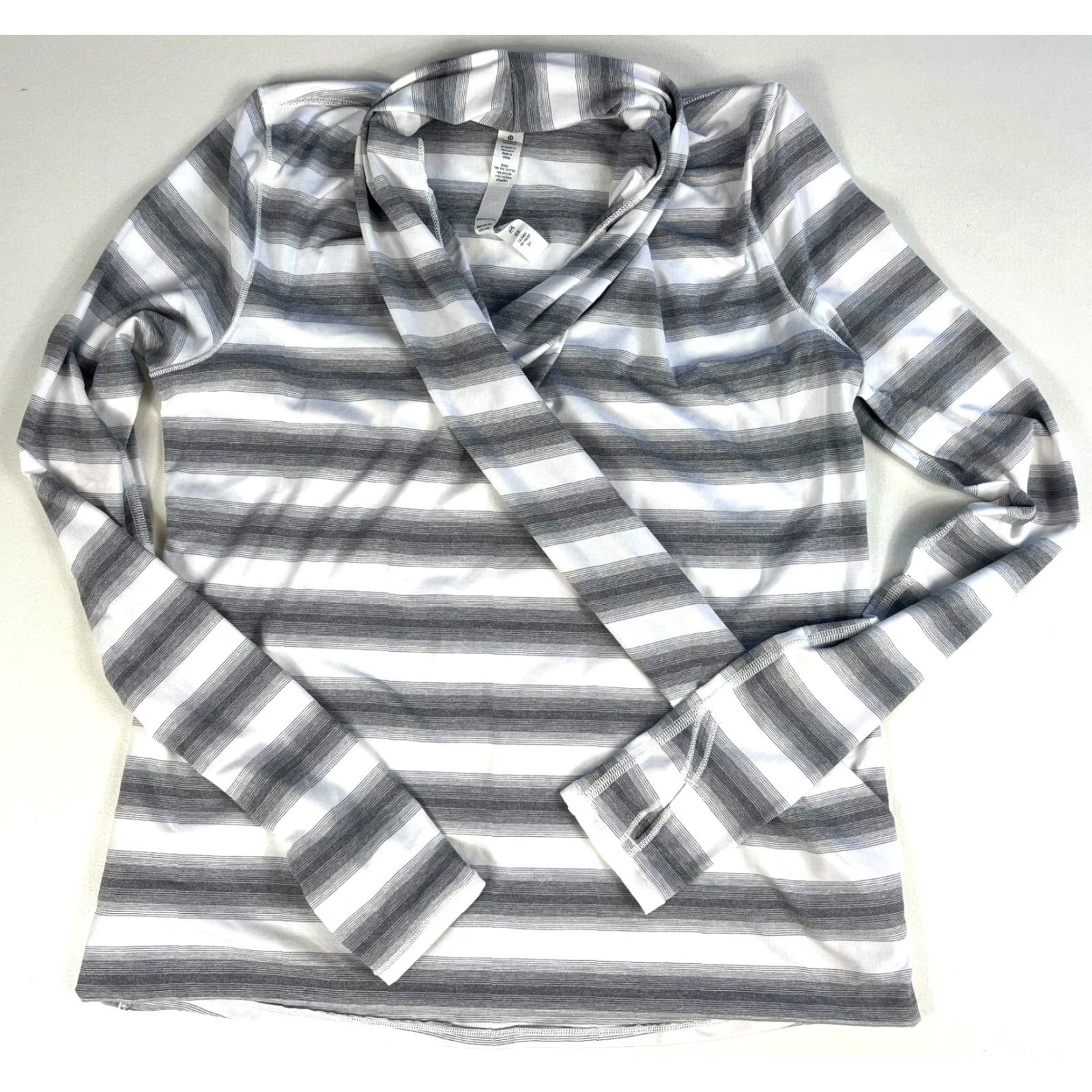 Lululemon Women's Lululemon Iconic Wrap Long Sleeve Striped Lightweight Sz 4 Size S / US 4 / IT 40 - 2 Thumbnail
