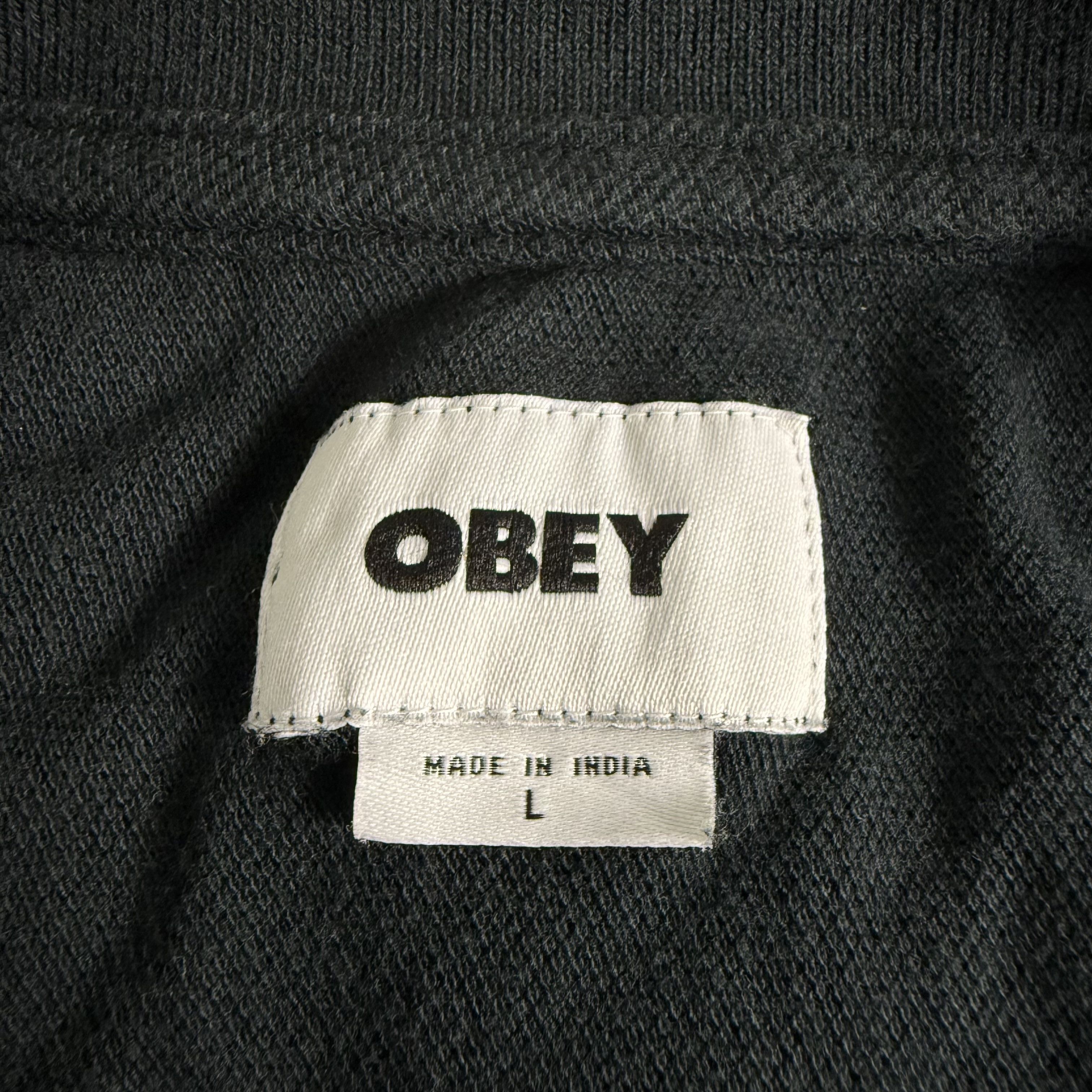 Obey 🔥RARE🔥Vintage Obey Stripes L/Sleeve Polo Shirt Size US L / EU 52-54 / 3 - 5 Thumbnail