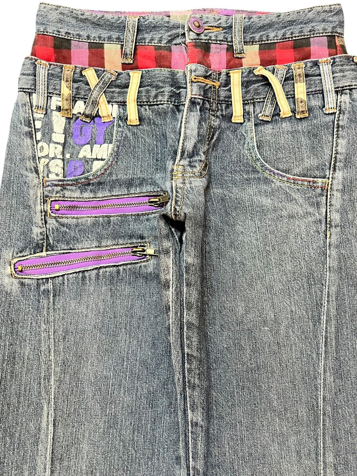 Japanese Brand Vintage Japanese Brand Double Waist Denim Size US 26 / EU 42 - 2 Thumbnail