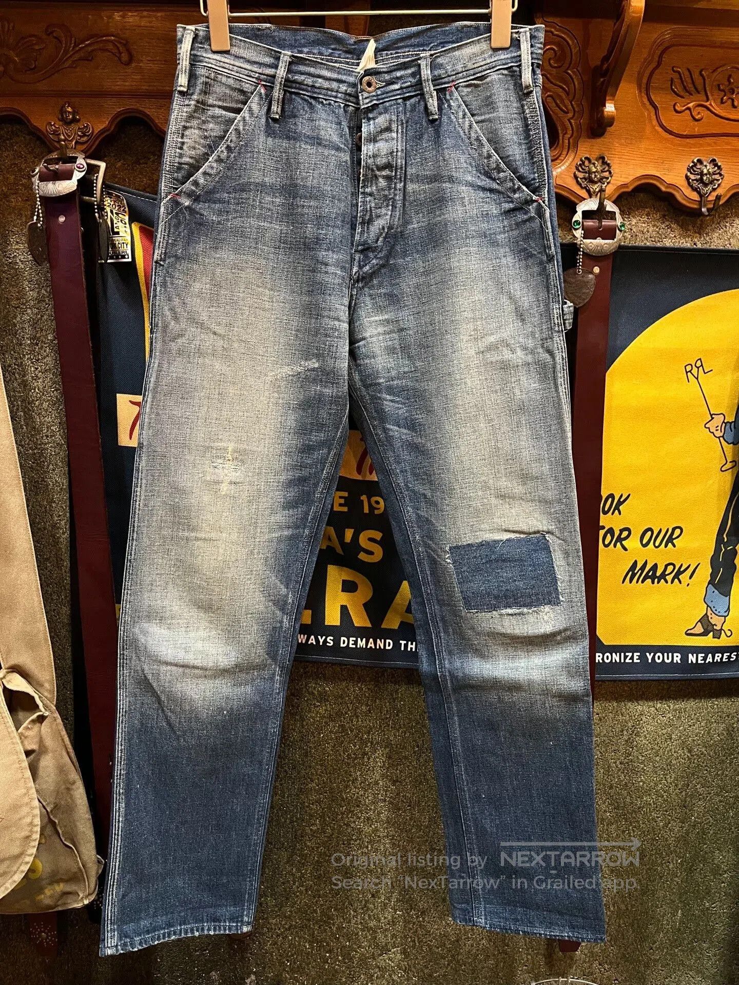 RRL Ralph Lauren distressed double rl denim jeans. Size US 29 - 1 Thumbnail
