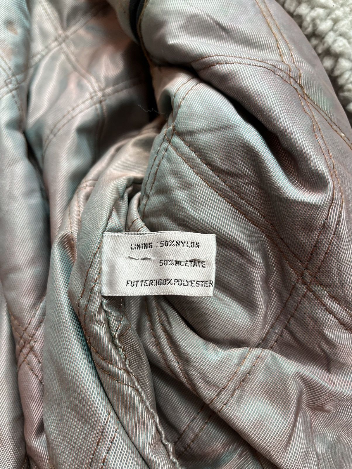 Leather Vintage Genuine Leather Jacket Wool Pattern Shearling 50 Size US M / EU 48-50 / 2 - 13 Thumbnail