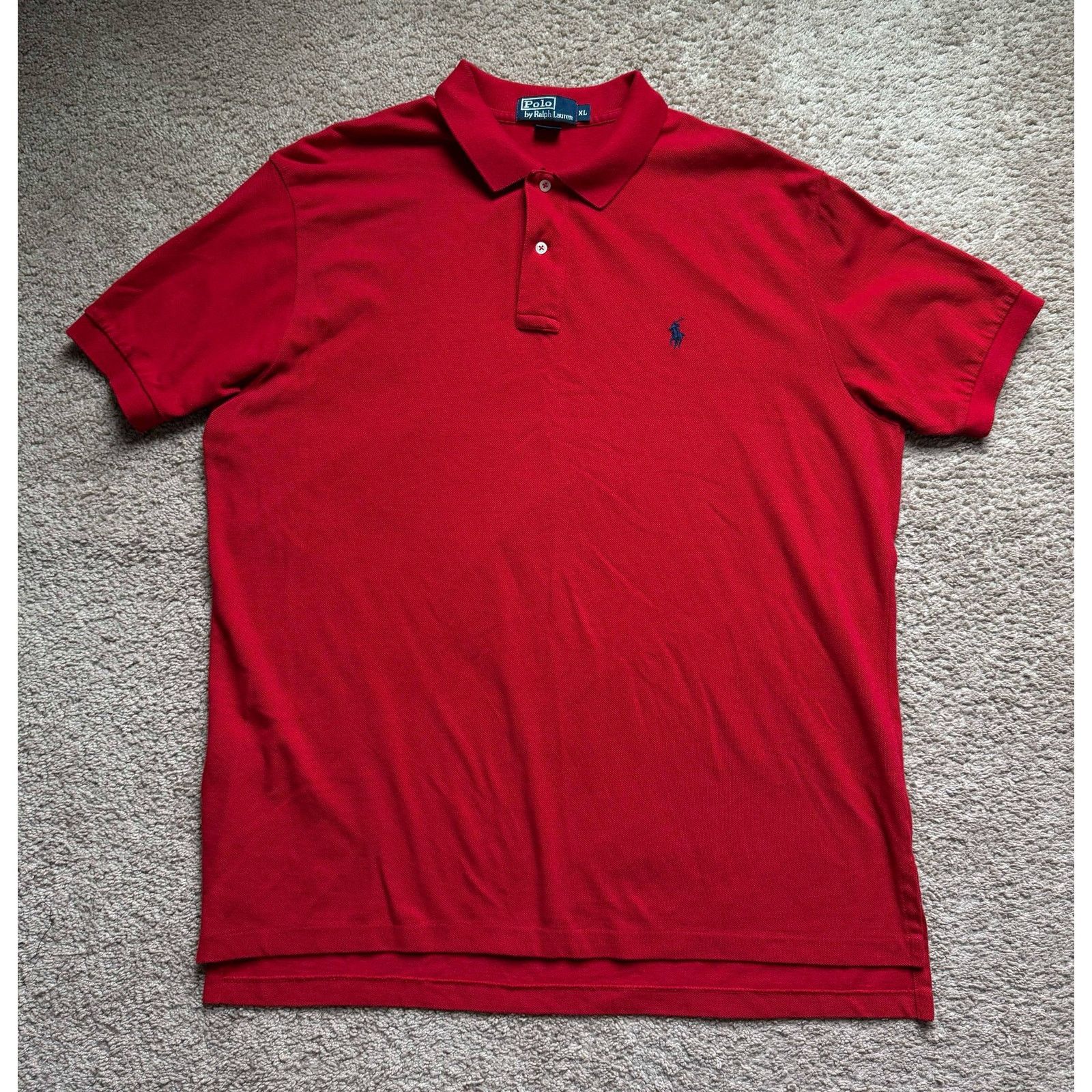 Polo Ralph Lauren POLO Ralph Lauren Classic Fit 100% Cotton Polo Red Mens XL Size US XL / EU 56 / 4 - 2 Thumbnail