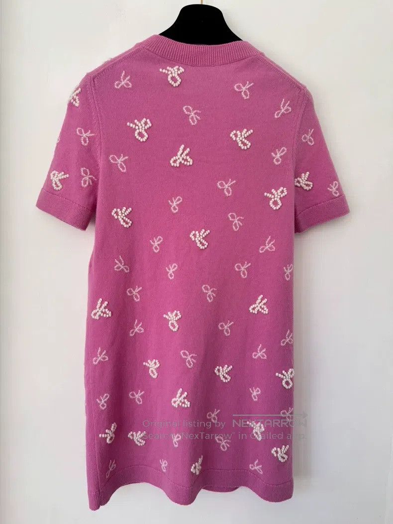Chanel Chanel Spring and Summer Preview Series Pink Bow Short-sle Size XS / US 0-2 / IT 36-38 - 2 Thumbnail