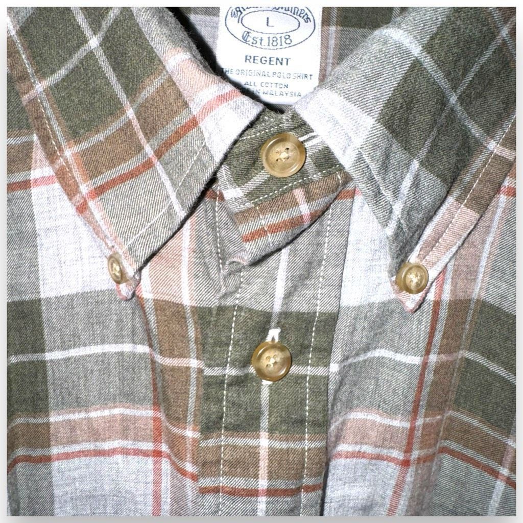 Brooks Brothers Plaid Brooks Brothers Regent Fit Flannel Button Down Shirt L Size US L / EU 52-54 / 3 - 3 Thumbnail