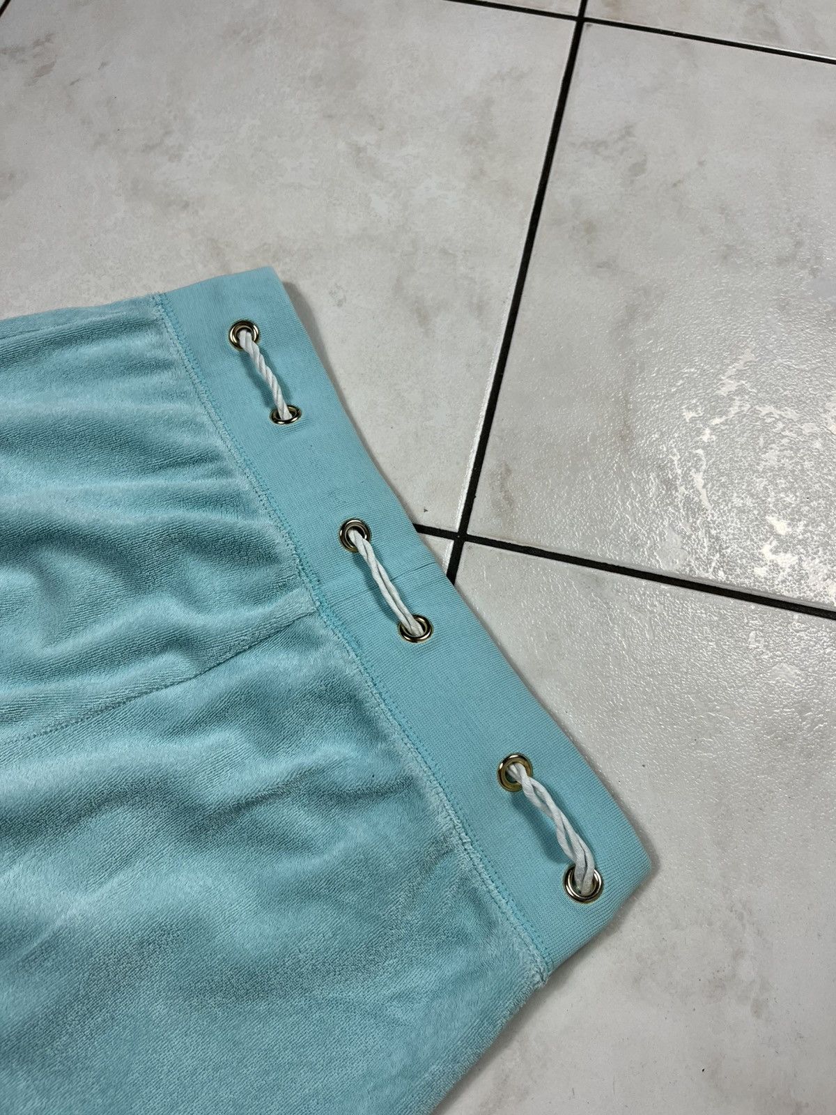 Juicy Couture × Vintage Vintage Juicy Couture Black label y2k velvet pants string Size 26" / US 2 / IT 38 - 16 Thumbnail