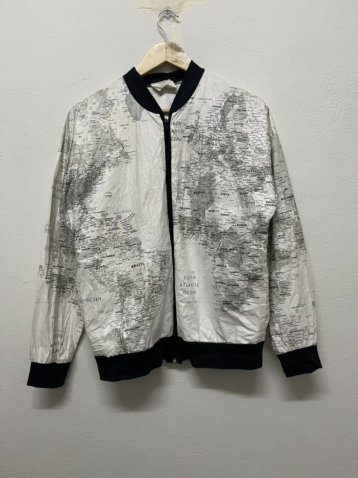 Other 90s KURT COBAIN STYLE MAPS JACKET BY LESLIE JORDAN Size US S / EU 44-46 / 1 - 1 Thumbnail