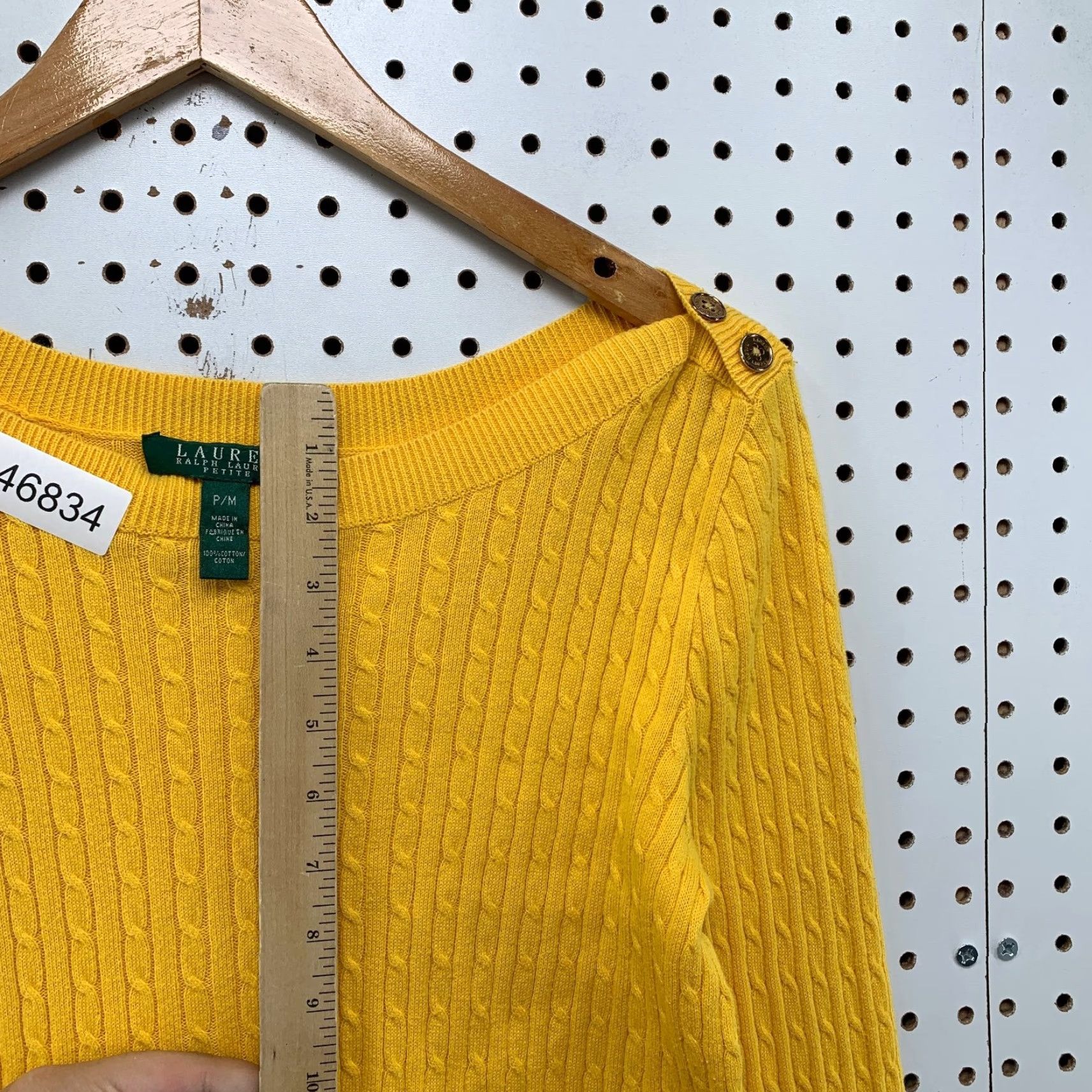 Ralph Lauren Lauren Ralph Lauren Sweater Womens Petite Medium Yellow Off The Shoulder Size M / US 6-8 / IT 42-44 - 7 Thumbnail