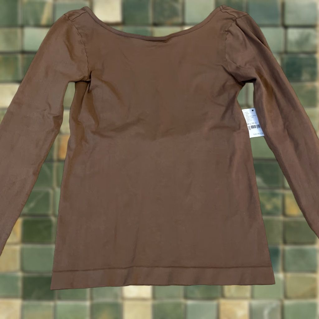 Free People Free People Intimately Free Base Layering Top Rose Open Back Long Sleeve M/L Cropped Women Slim Brown NWT Size M / US 6-8 / IT 42-44 - 1 Thumbnail