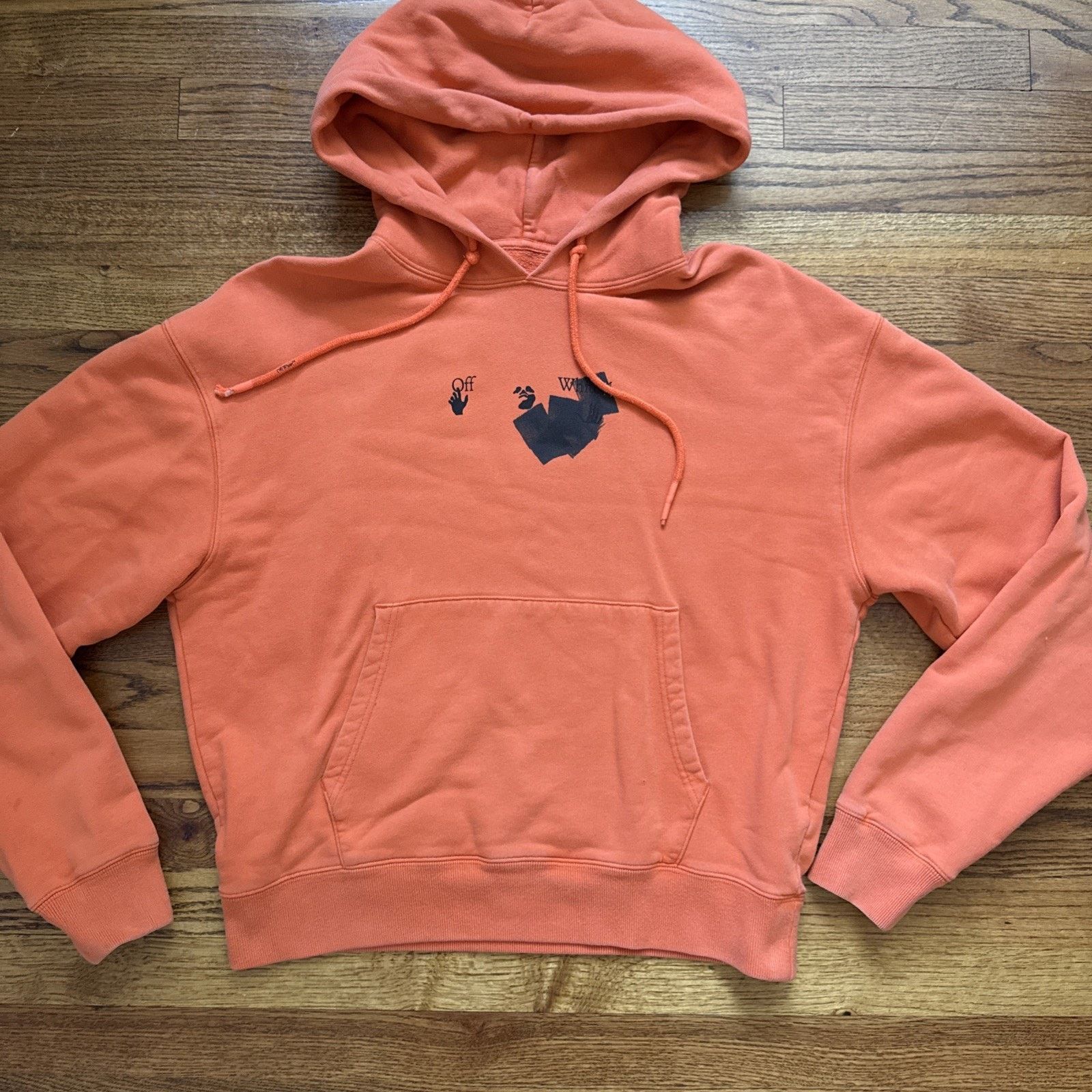 Off-White Off-white Jumbo Marker Over Orange Hoodie Mens Size M C9 Size US M / EU 48-50 / 2 - 1 Thumbnail