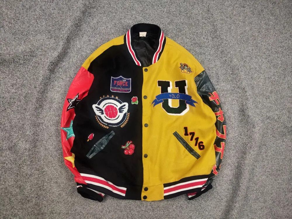 Smoke Rise Vintage Latermane Varsity Patch Bomber Jacket