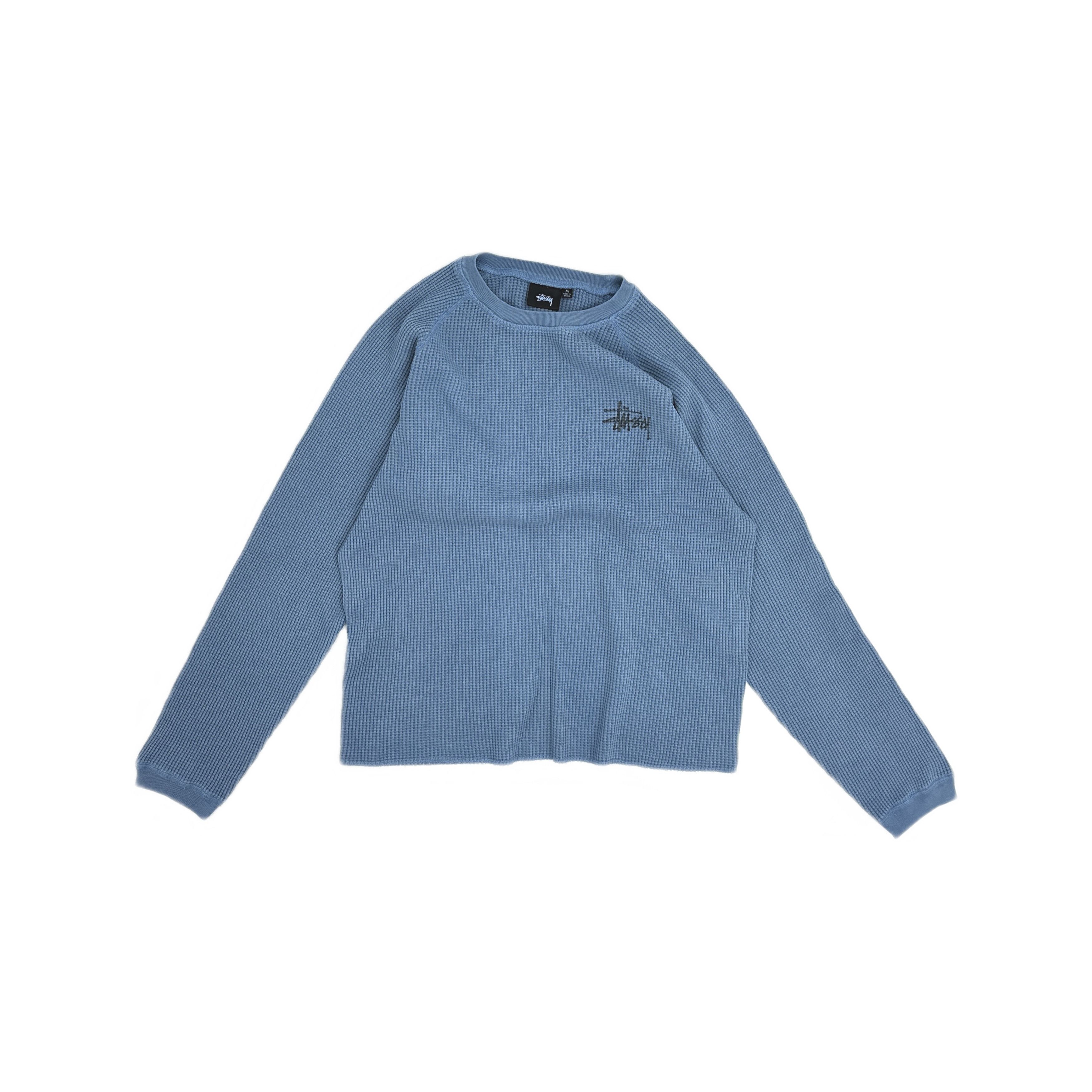 Stussy Stussy Waffle Knit Logo Long Sleeve T-Shirt Size M Size US M / EU 48-50 / 2 - 1 Thumbnail