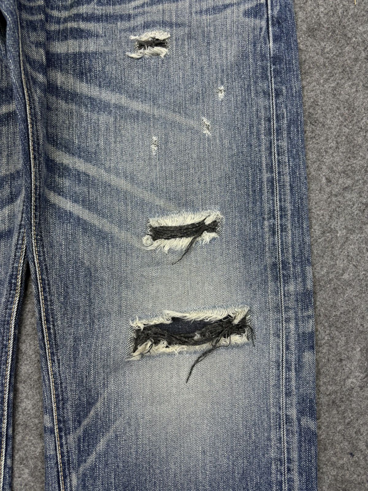 Edwin 💥Full Character X Distressed💥Edwin Distressed Denim F846 Size US 34 / EU 50 - 5 Thumbnail