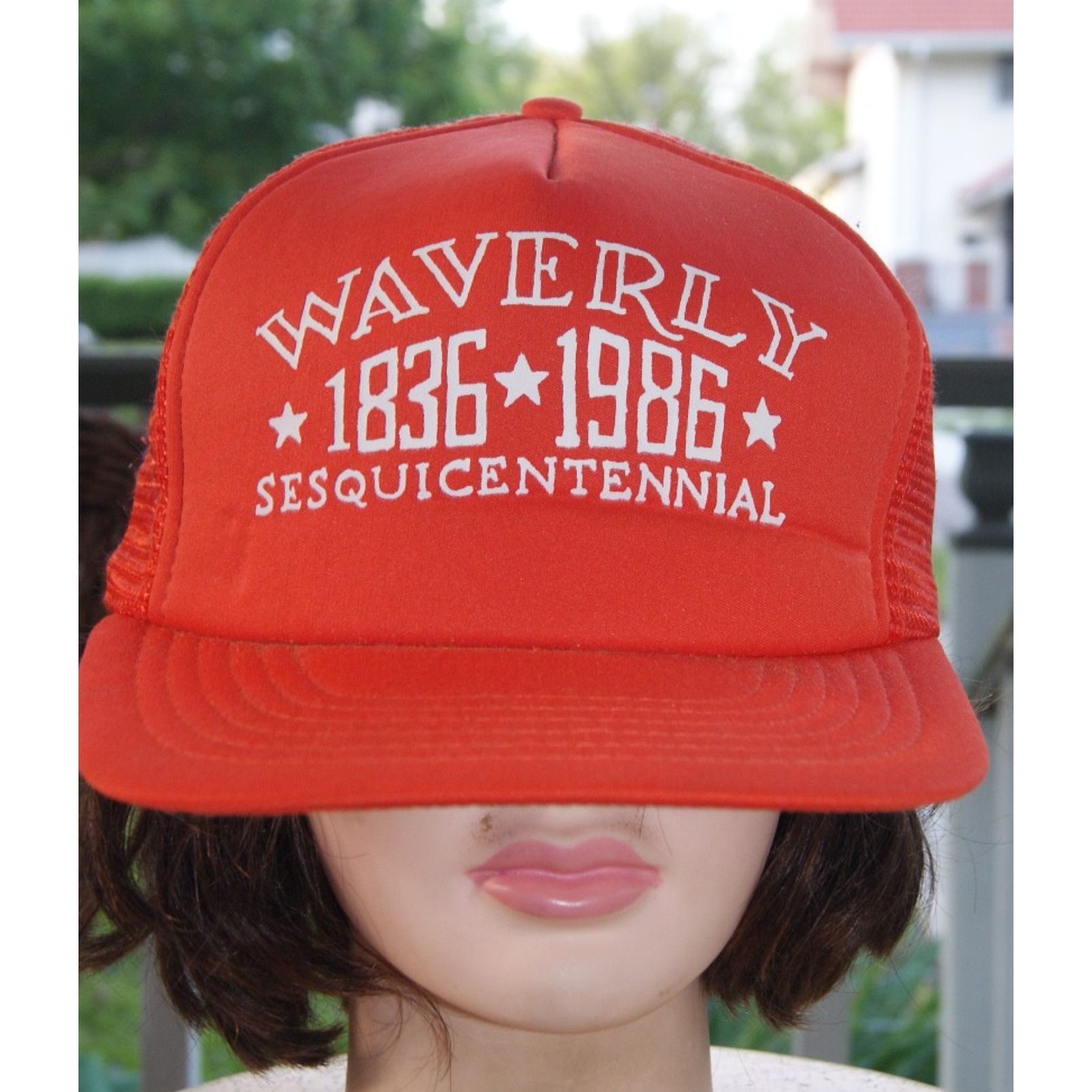 Vintage VTG Waverly IL Sesquicentennial 1986 Mesh Trucker Hat Cap Size ONE SIZE - 2 Thumbnail