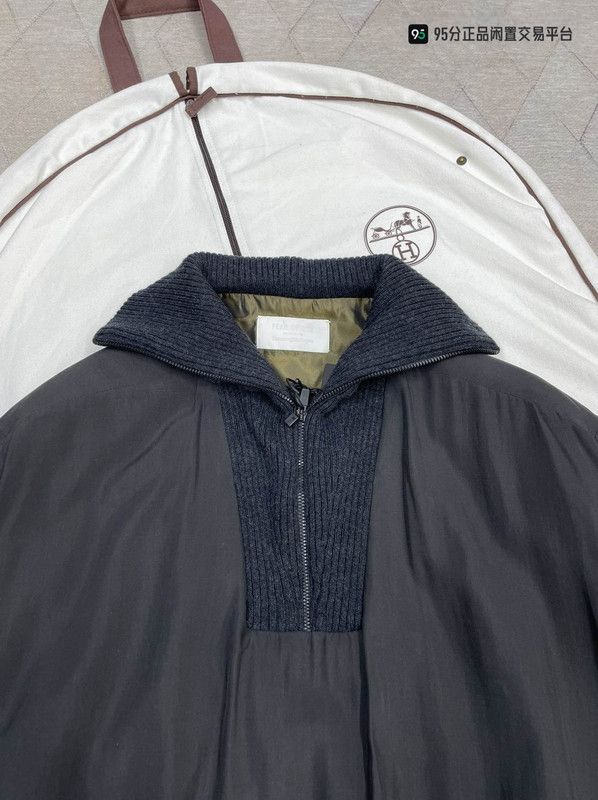 Ermenegildo Zegna Zegna X FOG Solid Round Neck Silk Thick Jacket Size US L / EU 52-54 / 3 - 1 Thumbnail