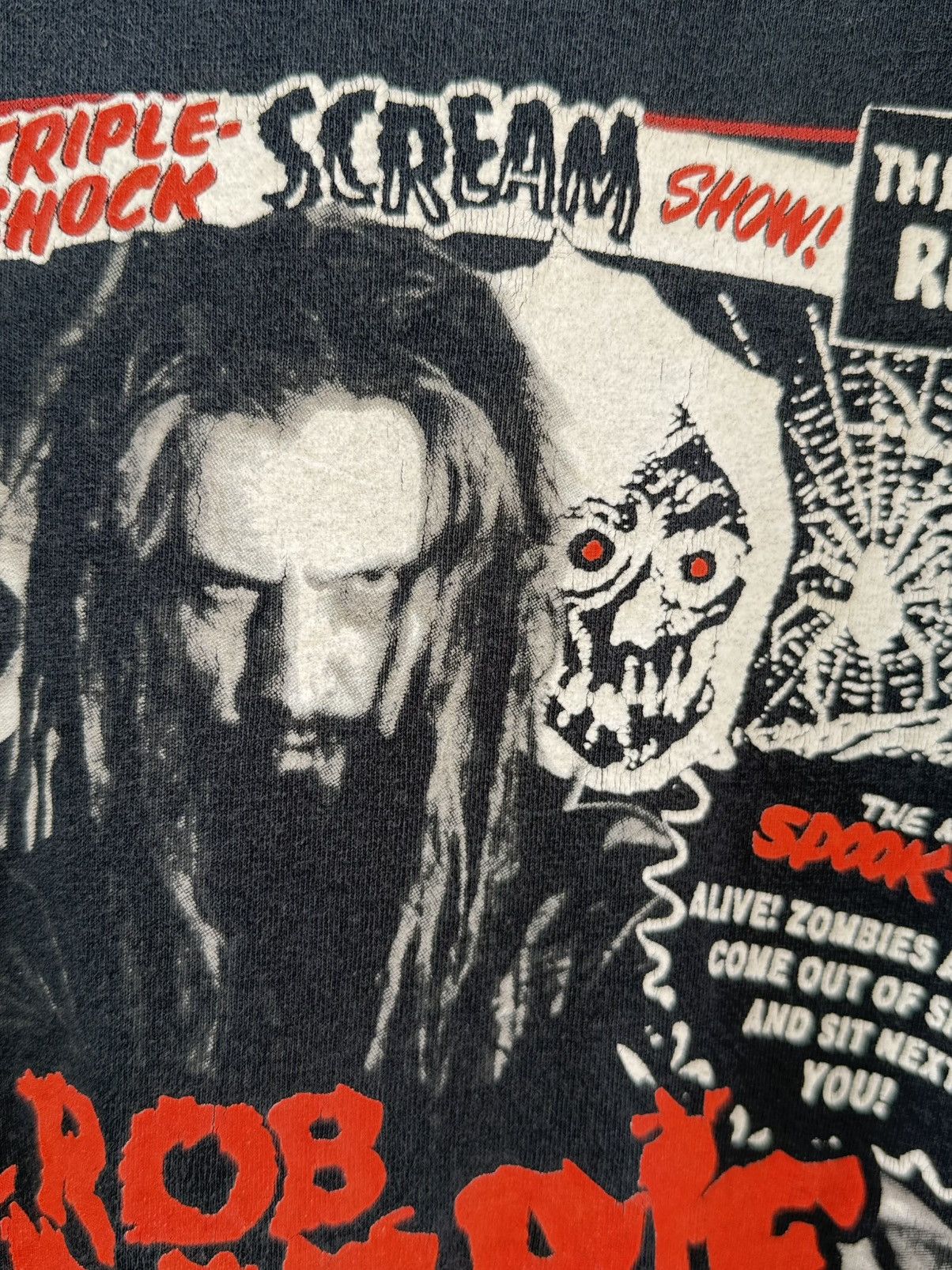 Band Tees Thrashed Vintage Rod Zombie Spook Panty Horror Faded Grunge Size US XL / EU 56 / 4 - 7 Thumbnail