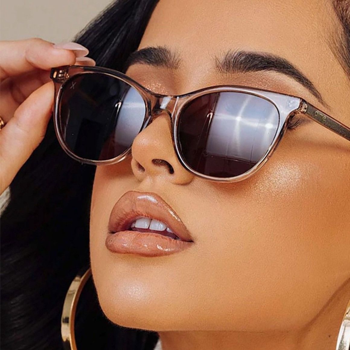 Dime Dime Optics Becky G The G Sunglasses Vintage Crystal/Brown Size ONE SIZE - 1 Thumbnail