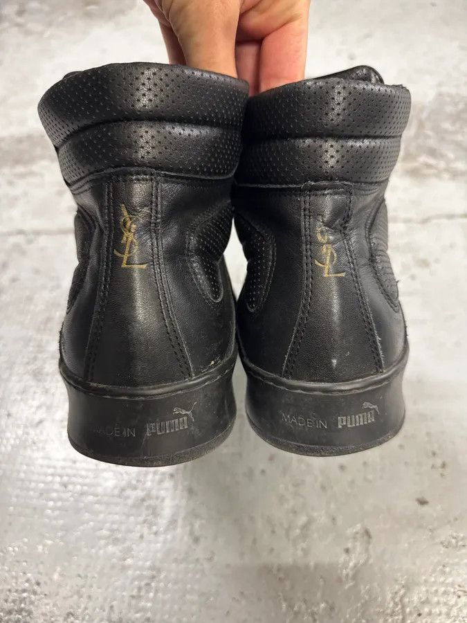Yves Saint Laurent AW2009 Yves Saint Laurent Puma Black Lace-Up Leather Sneakers Size US 10 / EU 43 - 9 Thumbnail