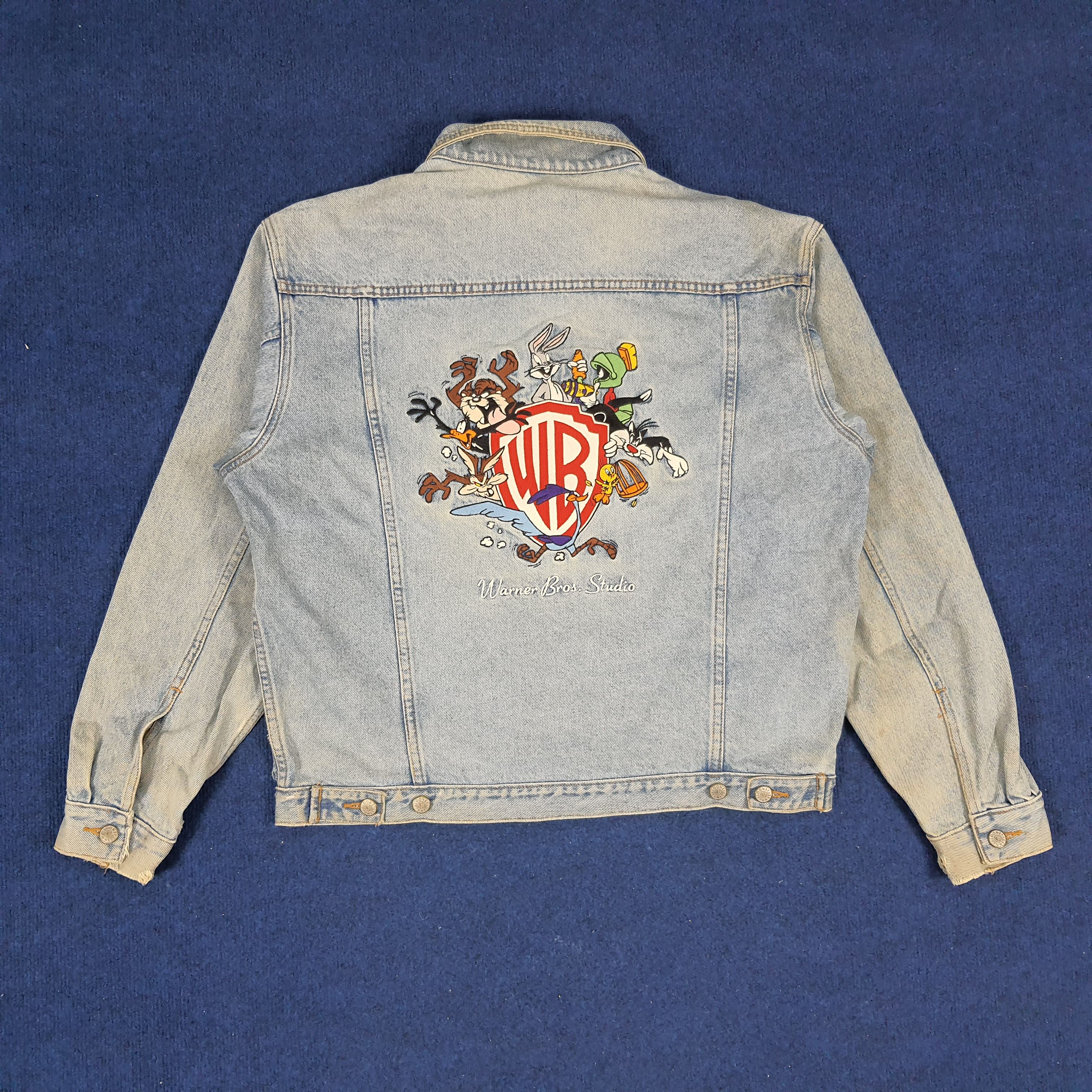 Cartoon Network × Vintage × Warner Bros Vintage Warner Bros. Studio Embroidery Jeans Jacket Size US L / EU 52-54 / 3 - 1 Thumbnail