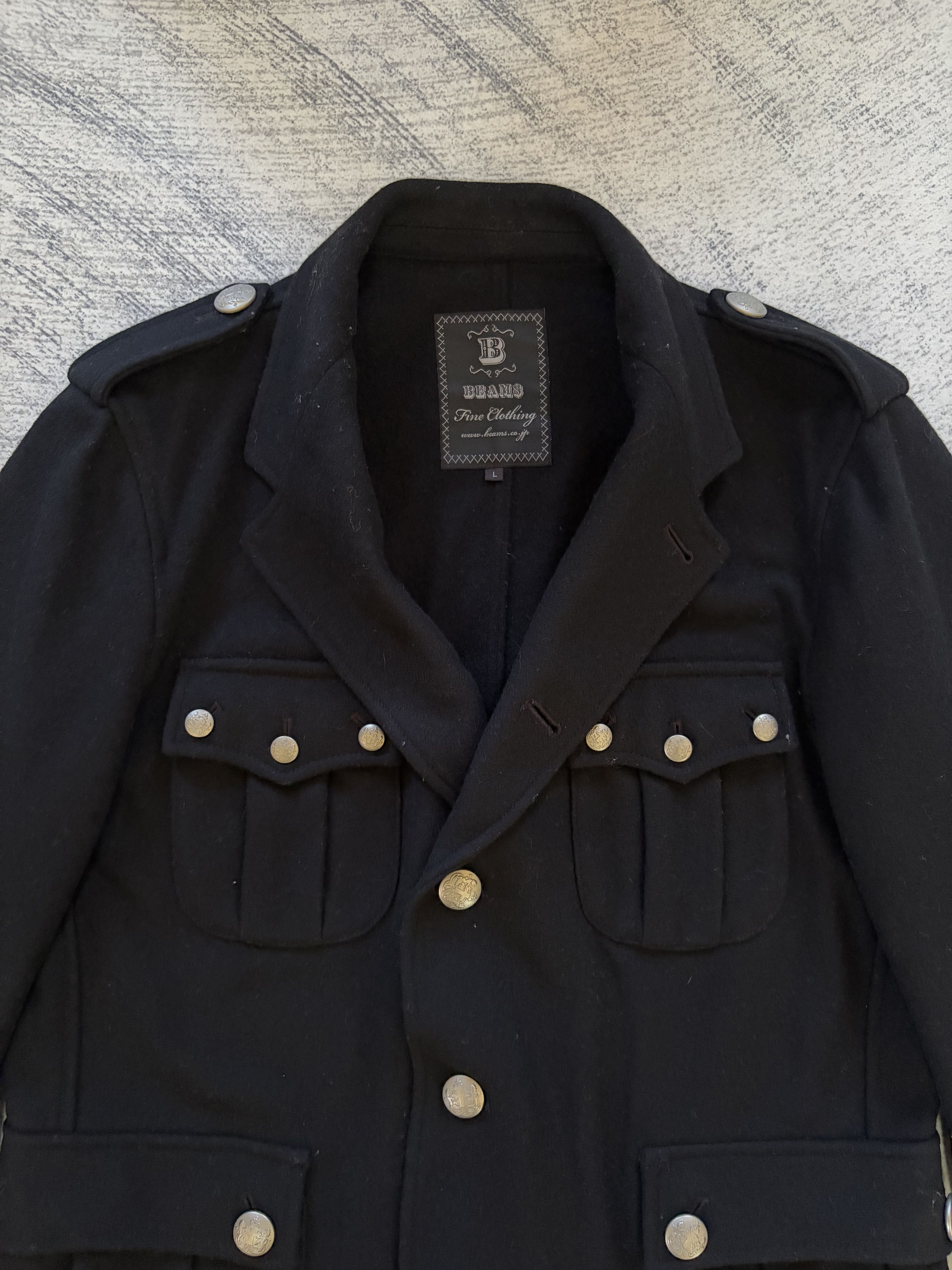 Beams Japan Beams Military Style Wool Blazer Silver Buttons Size US M / EU 48-50 / 2 - 3 Thumbnail