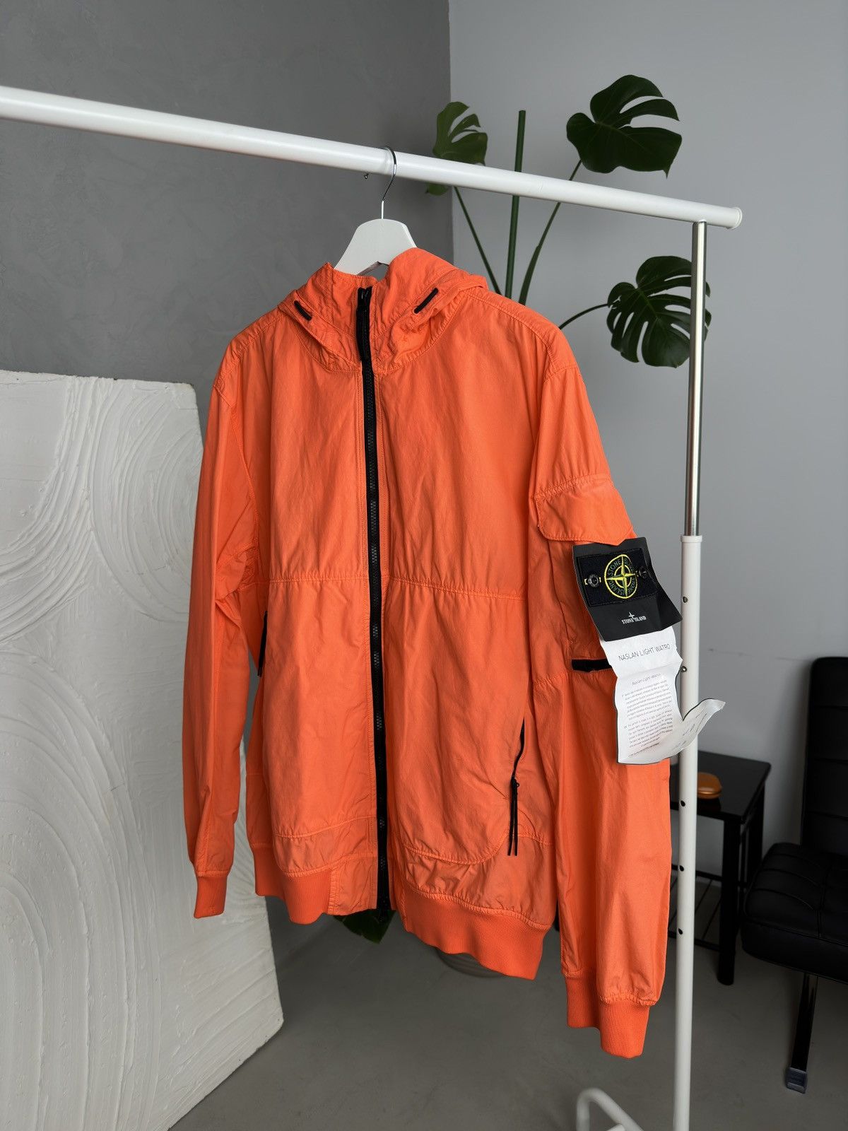 image of Massimo Osti Stone Island Naslan Light Watro in Orange, Men's (Size Large)