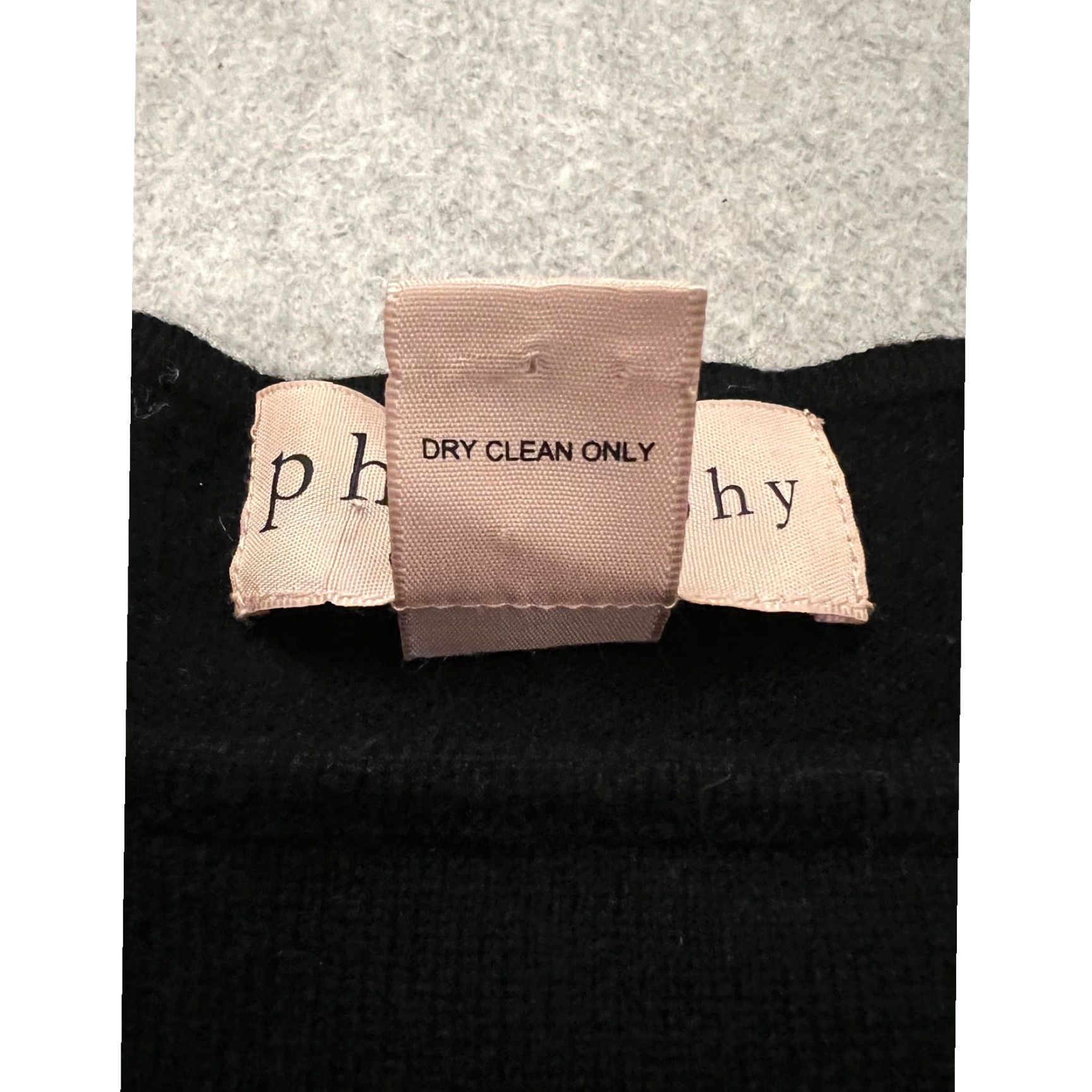 Vintage Philosophy Cashmere Sweater Womens Small Long Sleeve Pullover Striped Black Gray Size S / US 4 / IT 40 - 4 Thumbnail