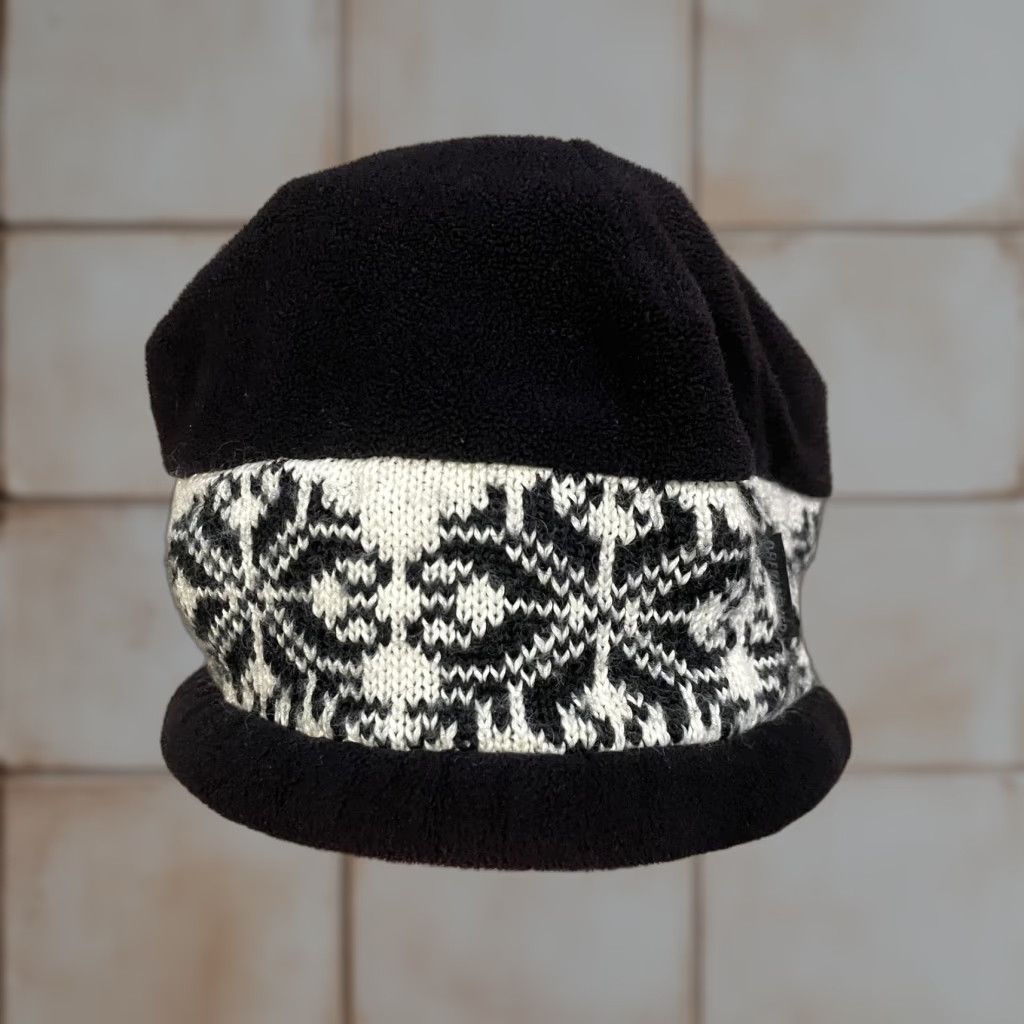 Obermeyer VINTAGE Obermeyer Trisha Beanie Hat Womens One Size Black Fair Isle Nordic Winter Fleece Insulated Lined Ski Casual - Mens? Size ONE SIZE - 1 Thumbnail