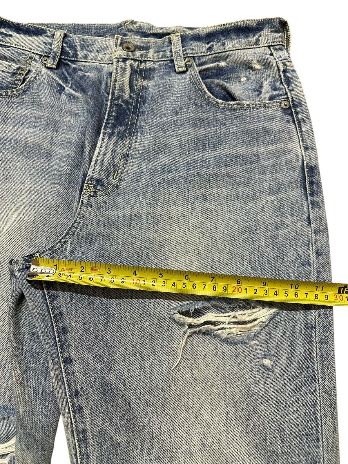 semanticdesign Vintage Japanese Brand Faded Wash Distress Baggy Jeans Size US 31 - 15 Thumbnail