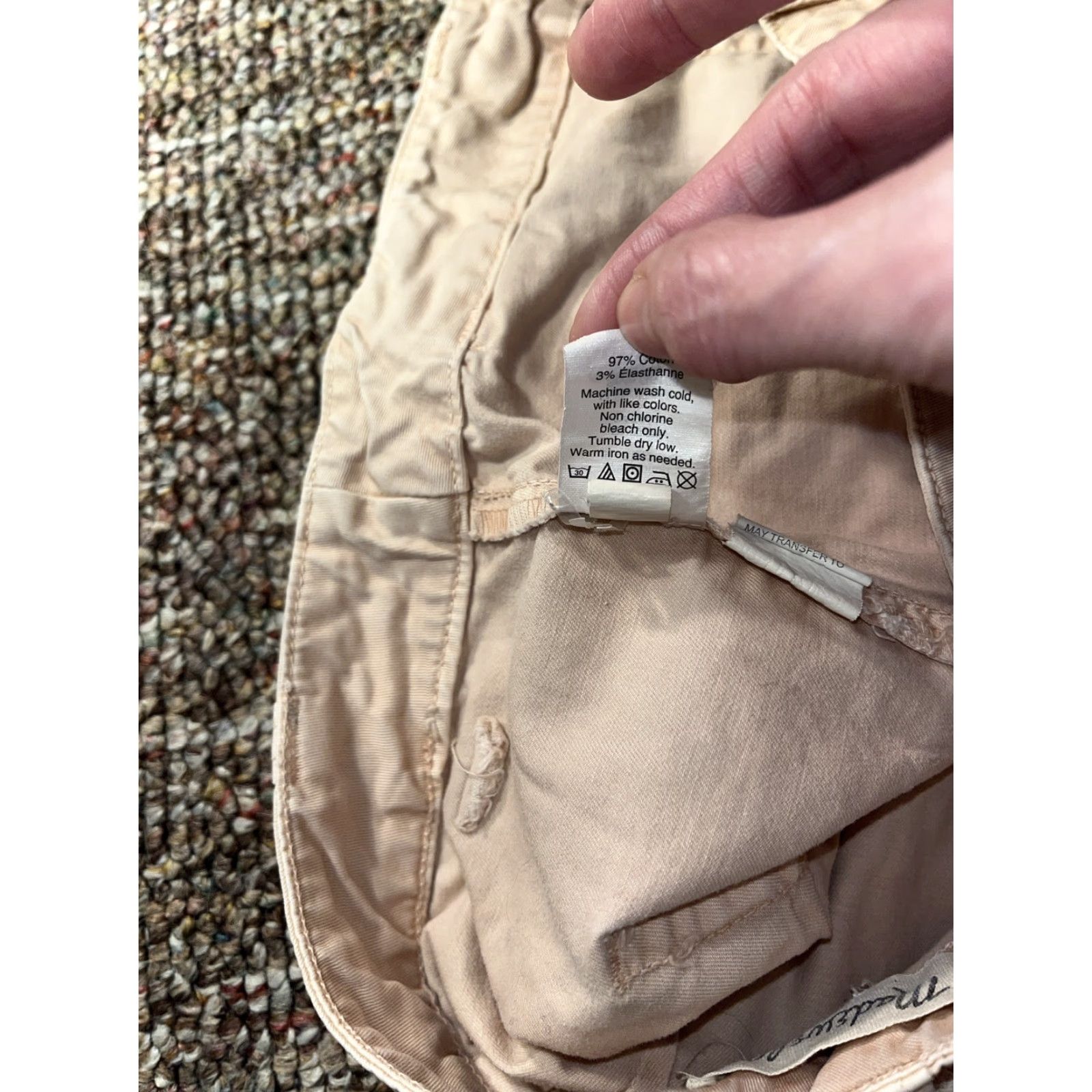 Madewell Madewell Women's Twill Shorts Mid Rise Pink Casual 24 Bohemian Summer Spring Pockets Size 42" / US 20 - 5 Thumbnail