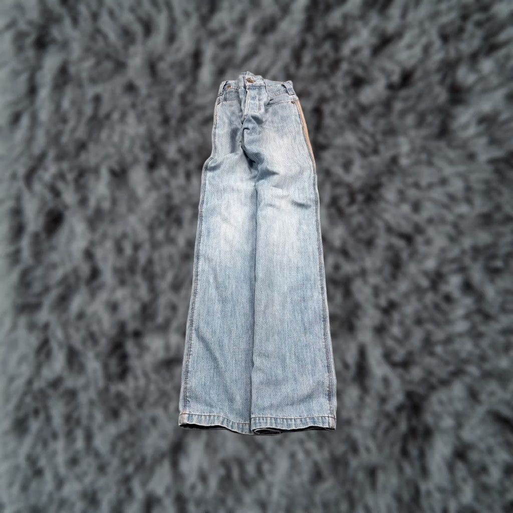 Denime VINTAGE Decauville x sixty Jeans 90s Blue Patchwork Denim Jeans Mens Regular 30x34 Blue Patchwork Jeans 90s Decauville x sixty Mens Jeans Size US 31 - 1 Thumbnail
