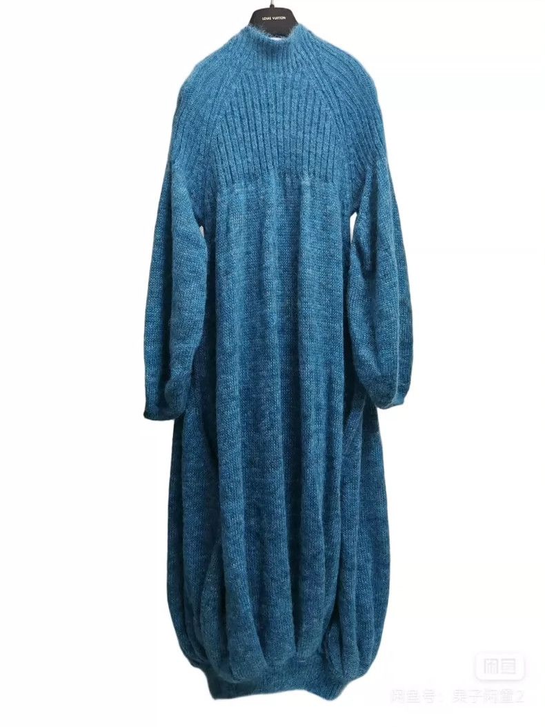 Loewe LOEWE Peacock blue horsehair dress Size S / US 4 / IT 40 - 3 Thumbnail