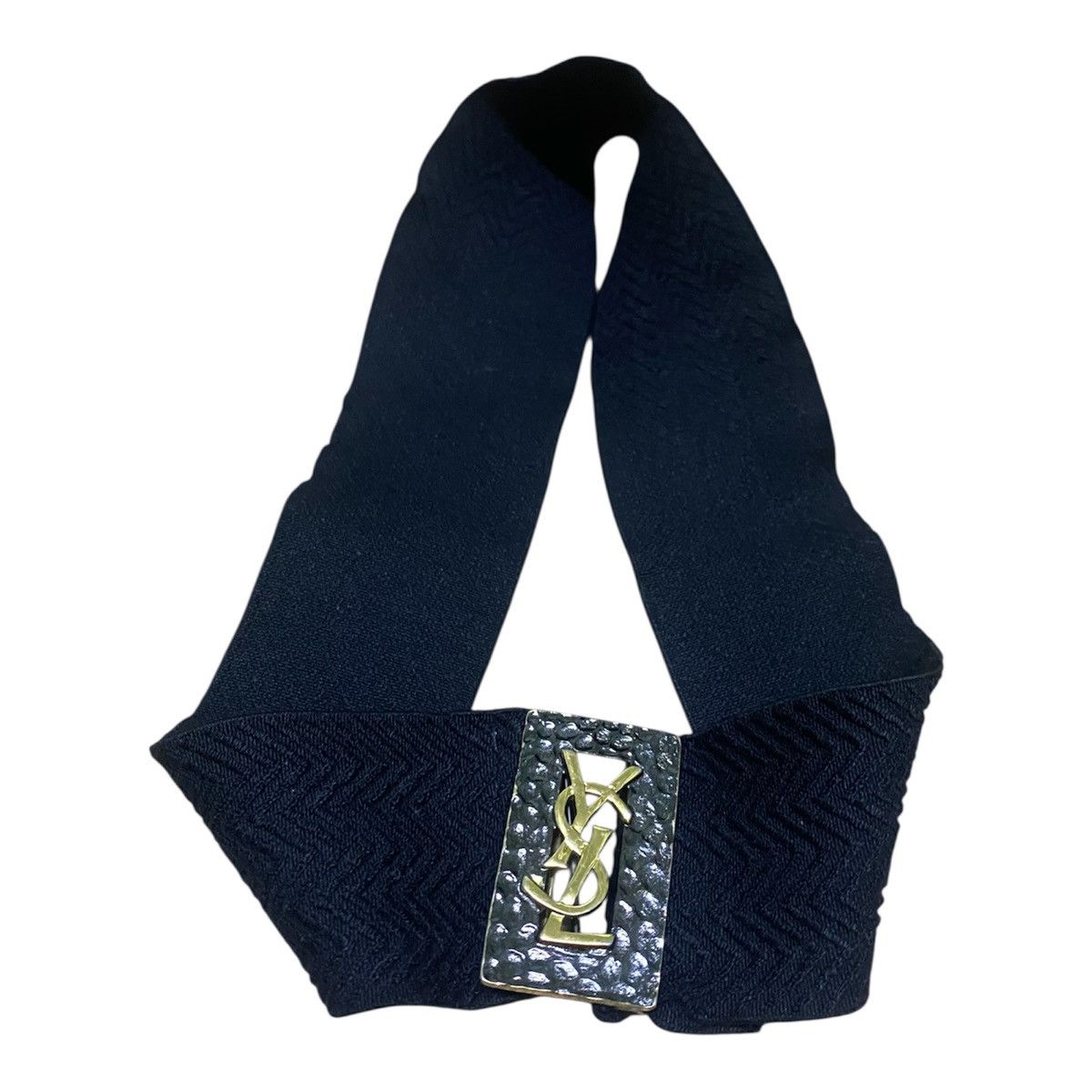 Yves Saint Laurent Vintage Yves Saint Laurent YSL Logo Elastic Waist Belt Size ONE SIZE - 3 Thumbnail