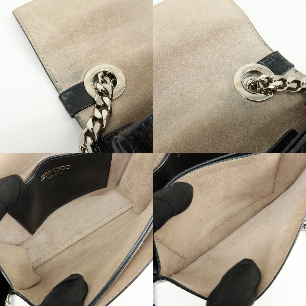 Jimmy Choo Jimmy Choo Rebel Bag Calfskin Crossbody Black Size ONE SIZE - 7 Thumbnail