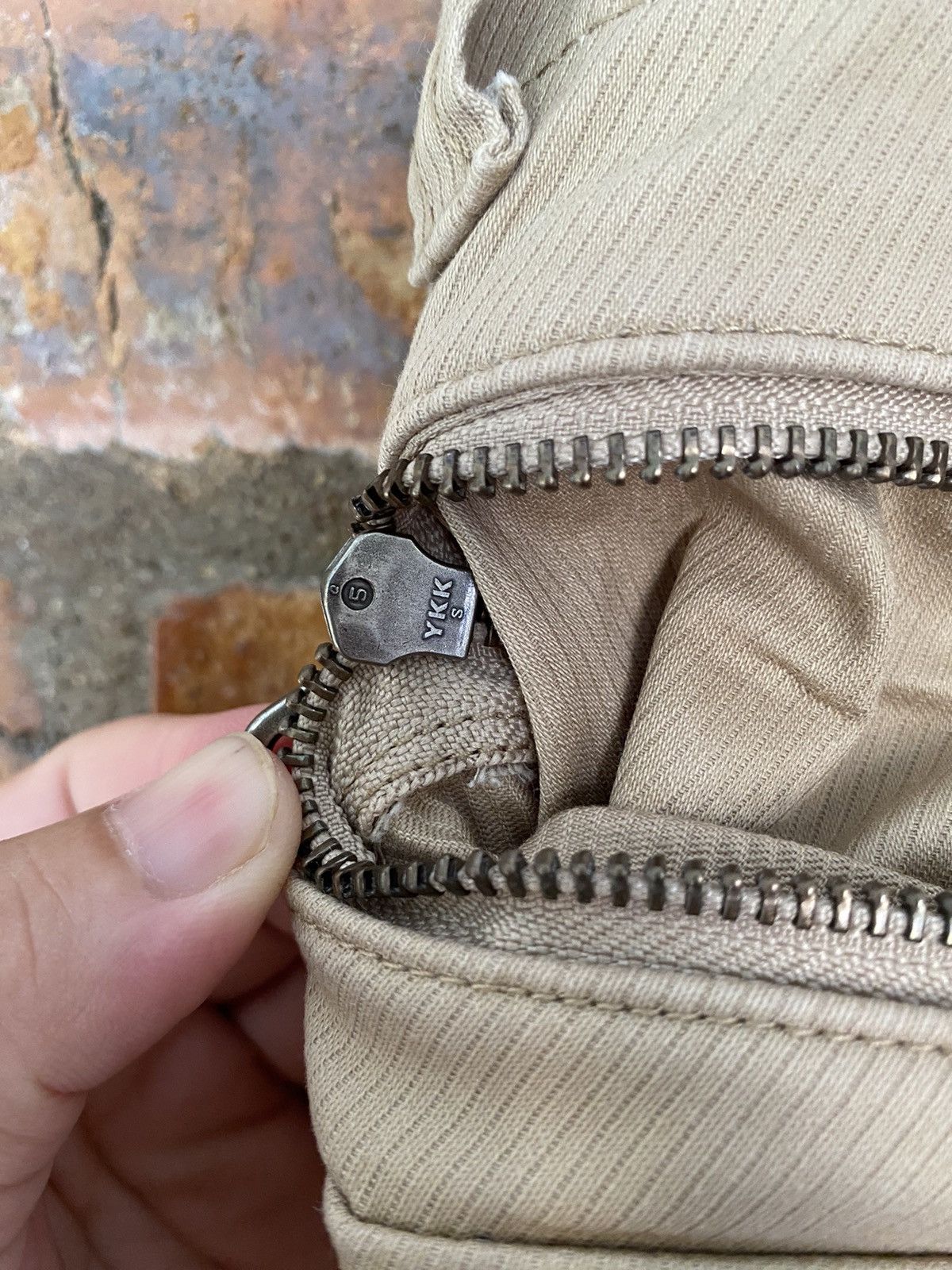 PPFM 2000s Boycott Japan Back Zipper like herringbone cargos Size US 29 - 8 Thumbnail