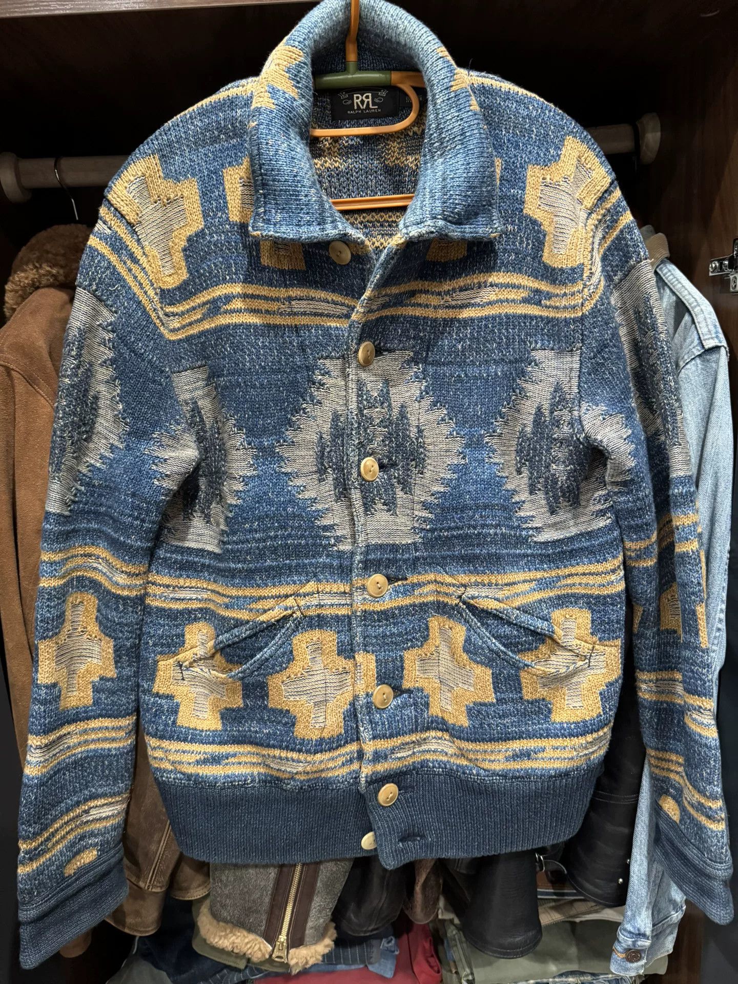 RRL Ralph Lauren rrl ralph lauren southwestern knit cardigan Size US S / EU 44-46 / 1 - 1 Thumbnail