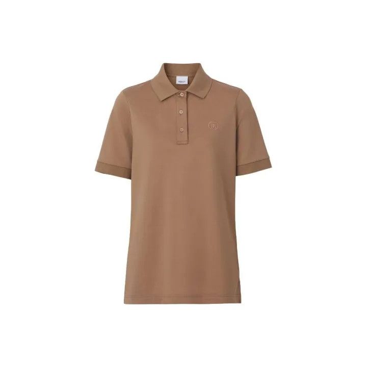Burberry Burberry Casual Brown Logo Embroidered Polo 0079 Size XS / US 0-2 / IT 36-38 - 1 Thumbnail