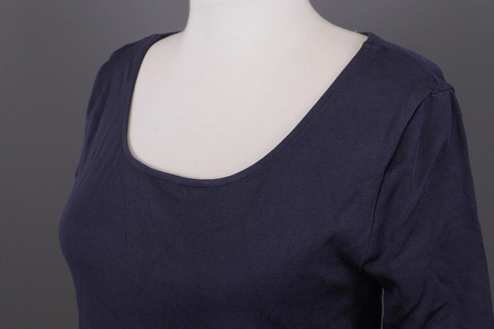 Wolford Wolford Blue Short Sleeve Stretch Top Shirt Size L Size L / US 10 / IT 46 - 7 Thumbnail