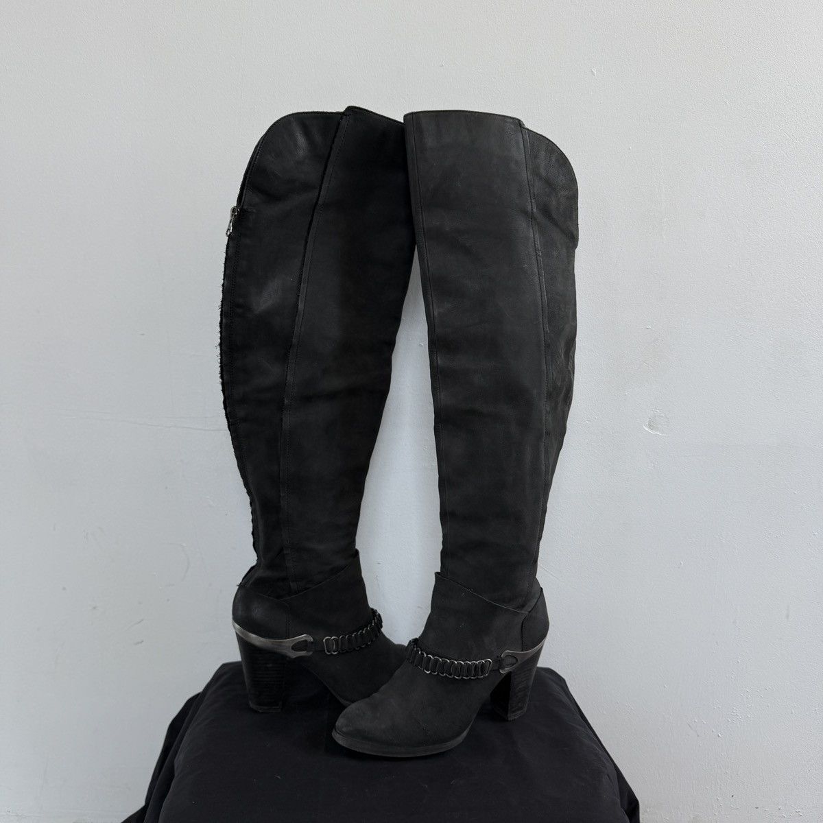 Miss Sixty Vintage Miss Sixty Melody Over The Knee Real Leather Boots Size US 7 / IT 37 - 2 Thumbnail