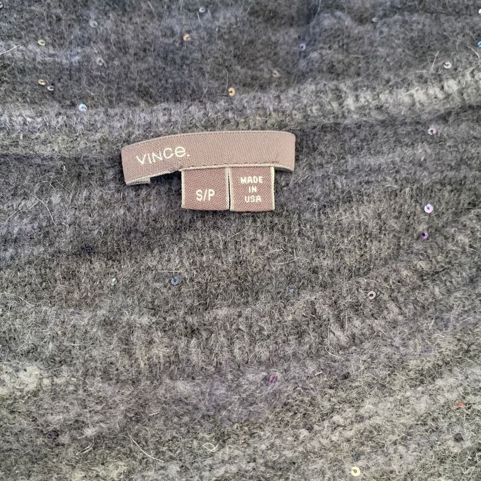 Vince Vince. gray virgin wool blend sequins sweater size small Size S / US 4 / IT 40 - 2 Thumbnail