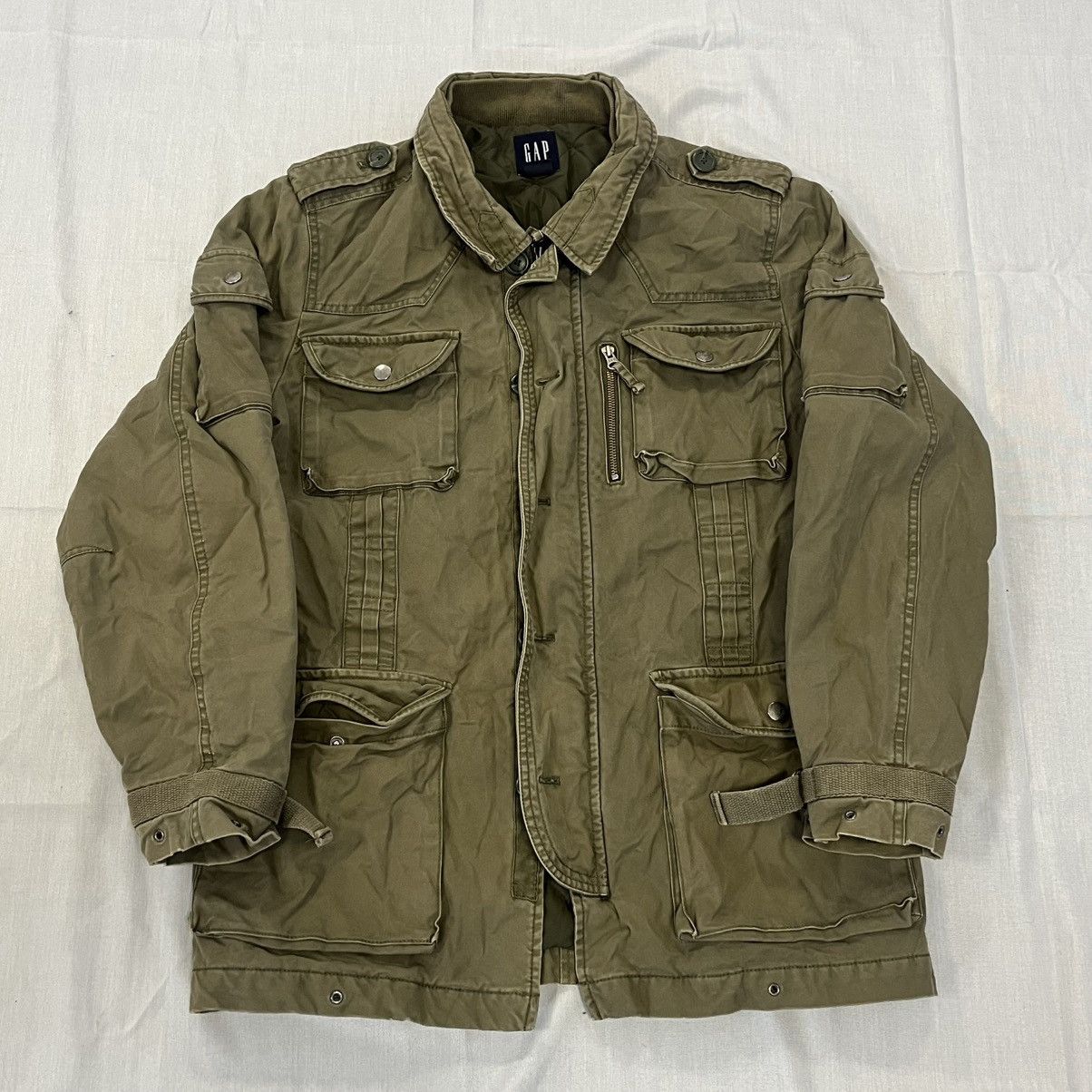 Gap Khaki green Gap military jacket multi pockets militaryjacket Size US S / EU 44-46 / 1 - 1 Thumbnail