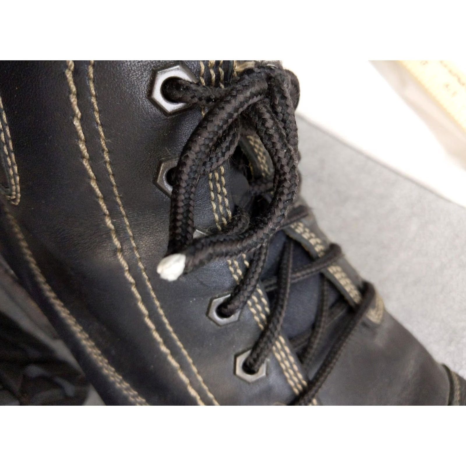 Clarks Clarks Boots Mens Size 13 Black Leather Cap Toe Combat Side Zip Lace Up 33736 Size ONE SIZE - 3 Thumbnail
